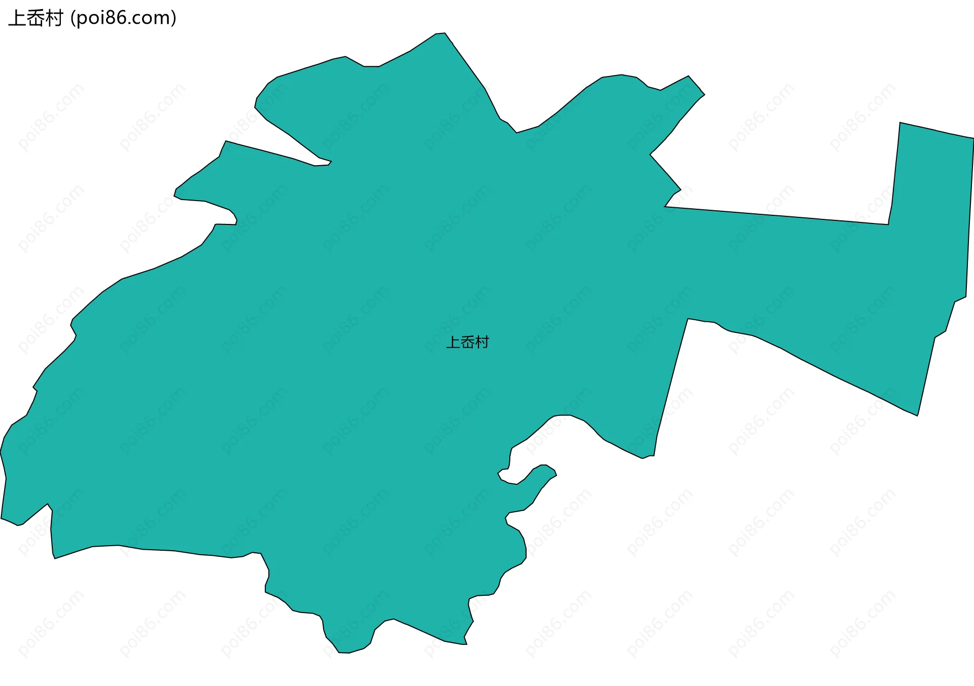 上岙村边界地图