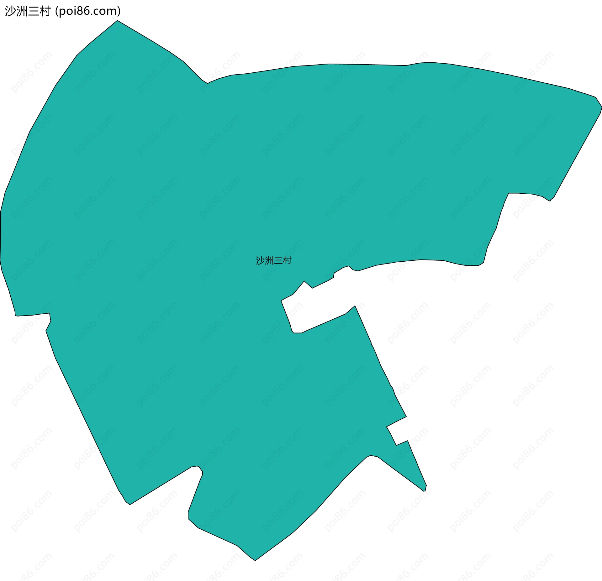 沙洲三村边界地图