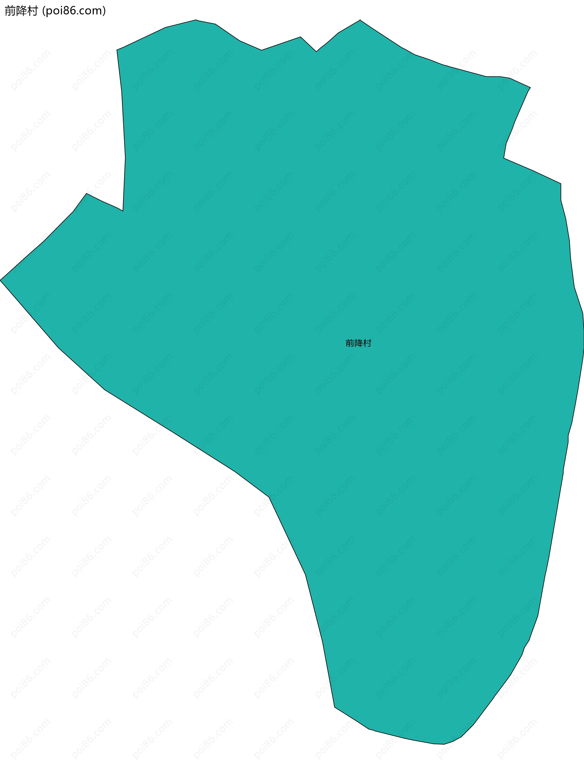 前降村边界地图