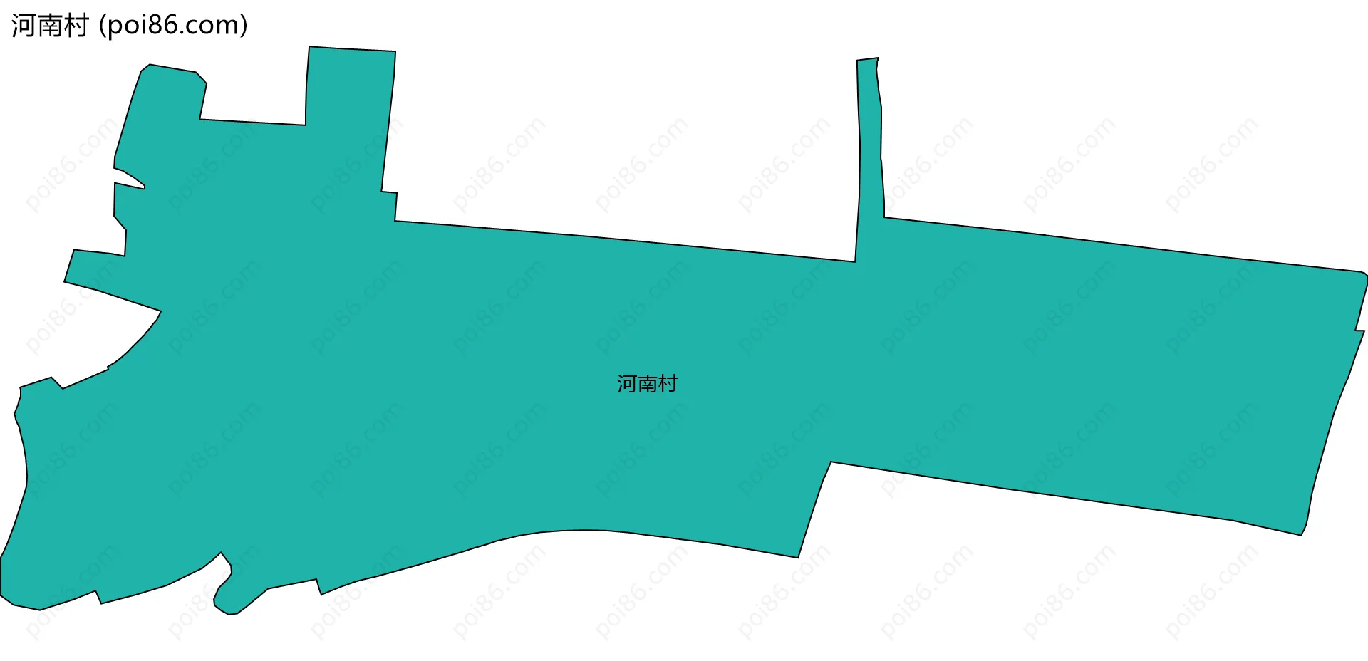 河南村边界地图