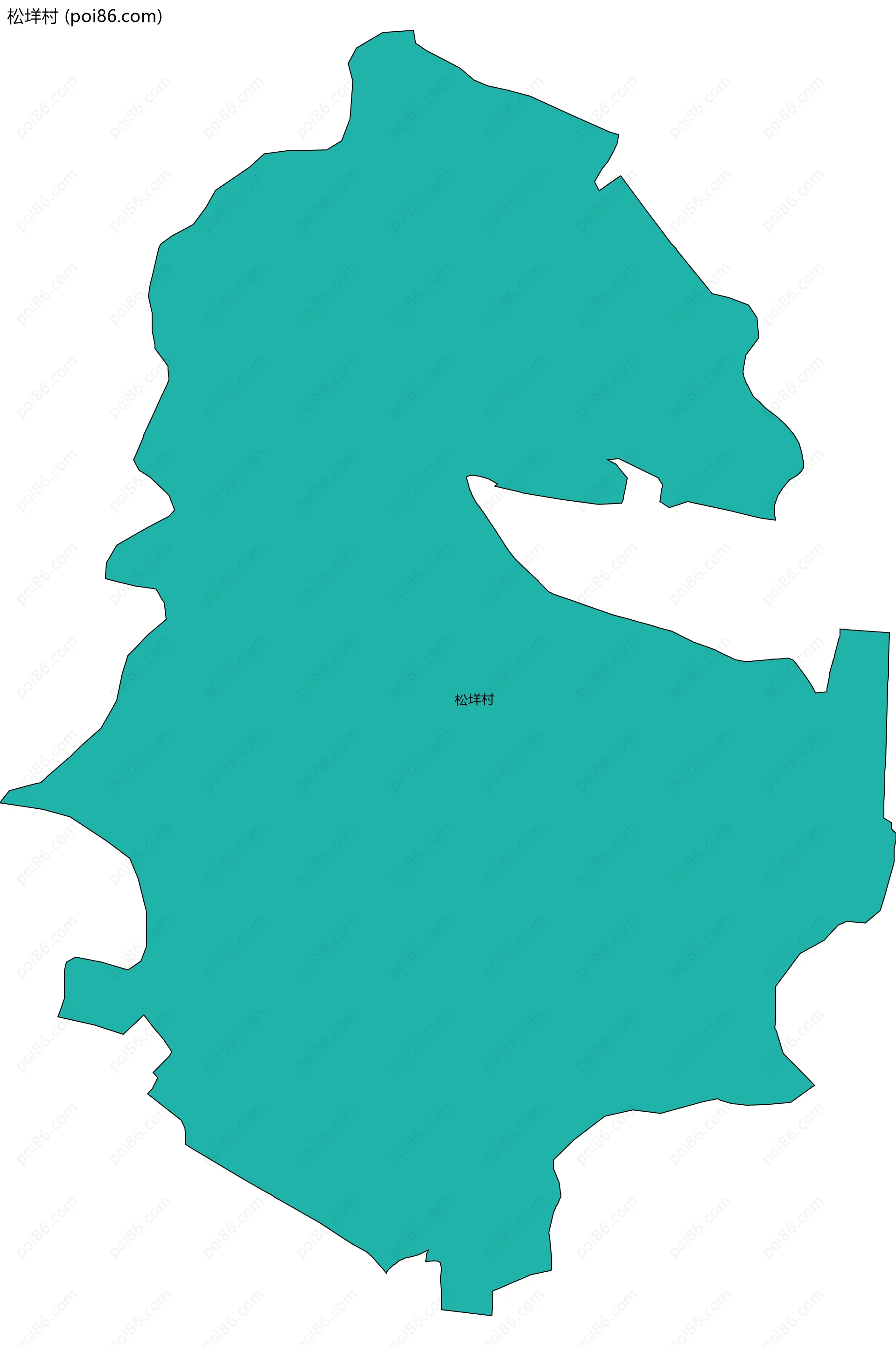 松垟村边界地图