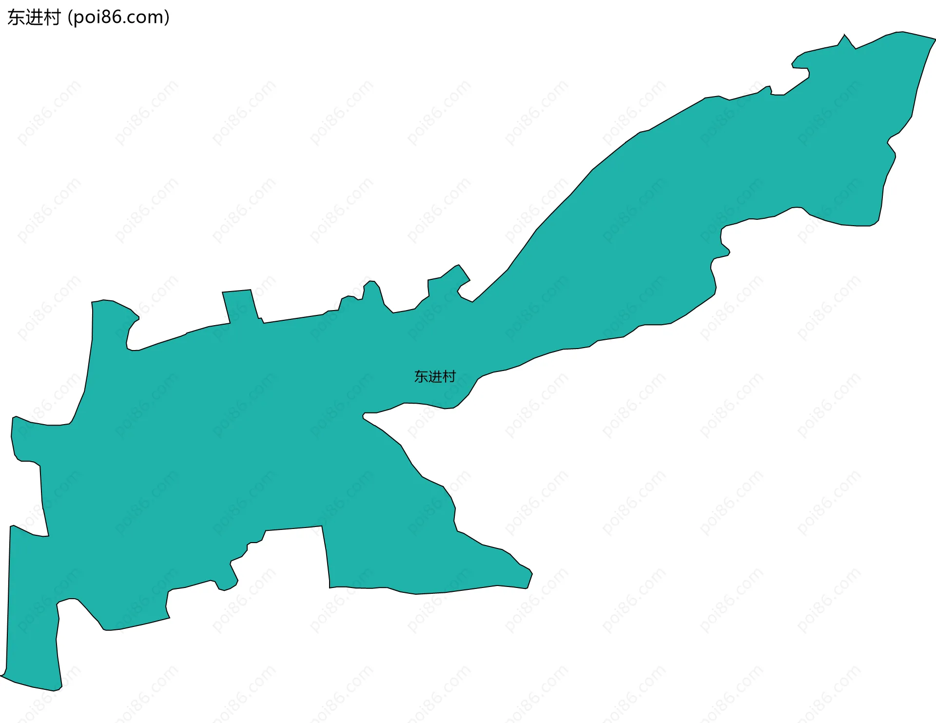 东进村边界地图
