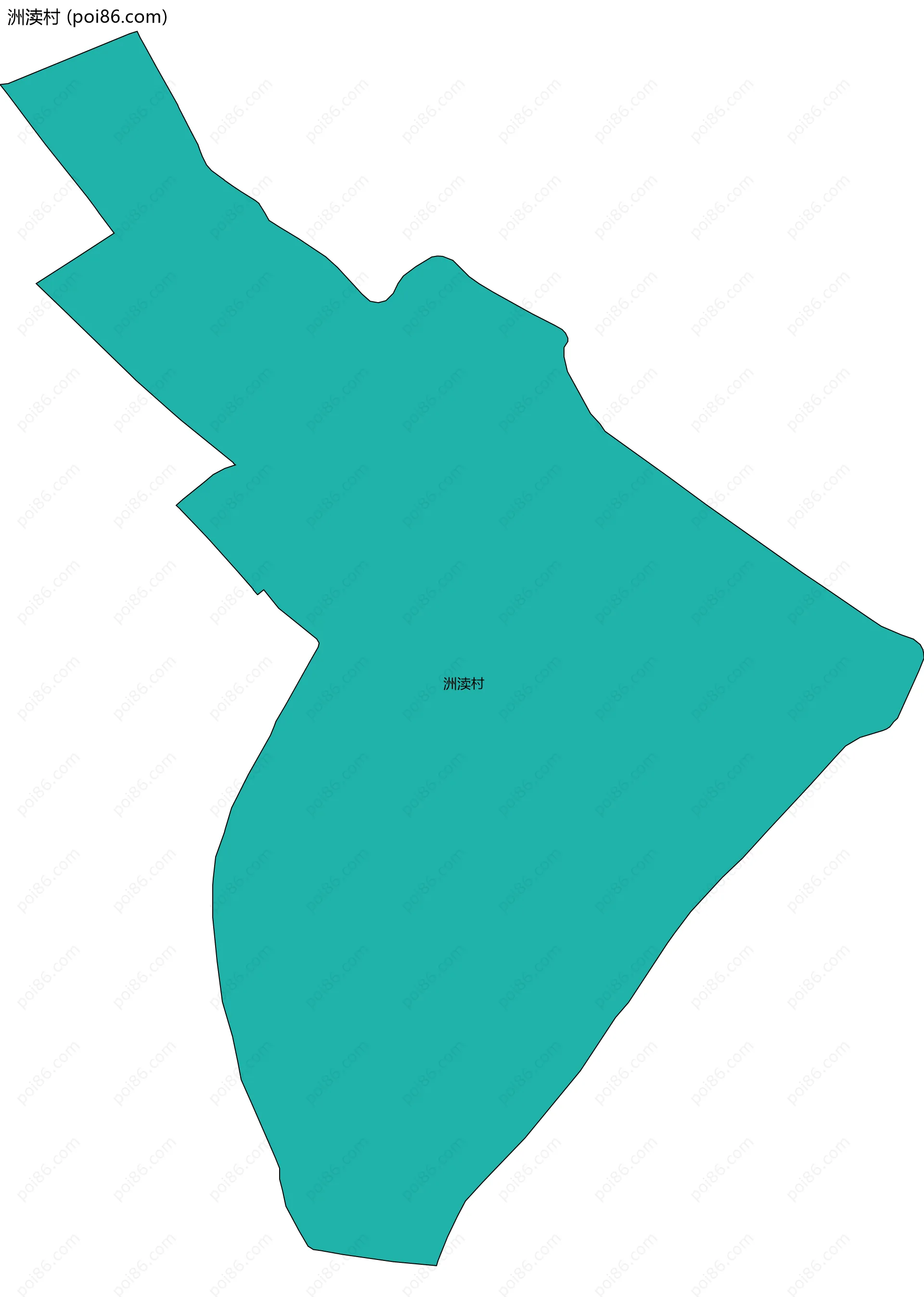 洲渎村边界地图