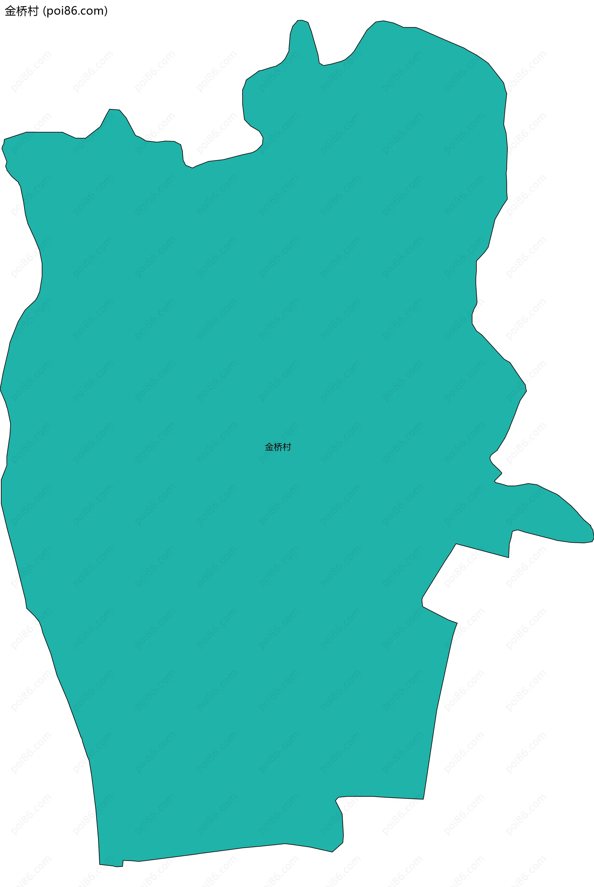 金桥村边界地图