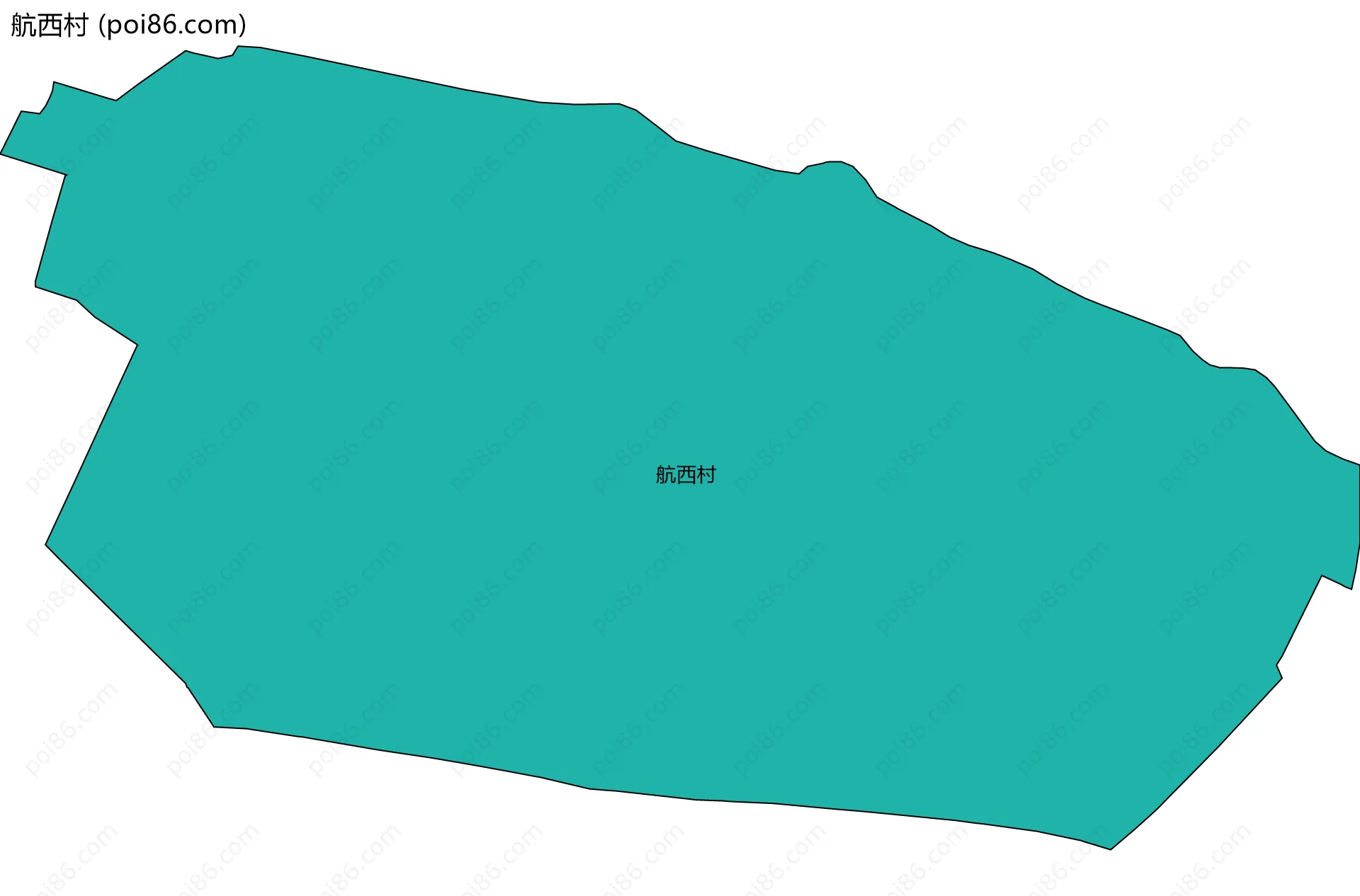 航西村边界地图