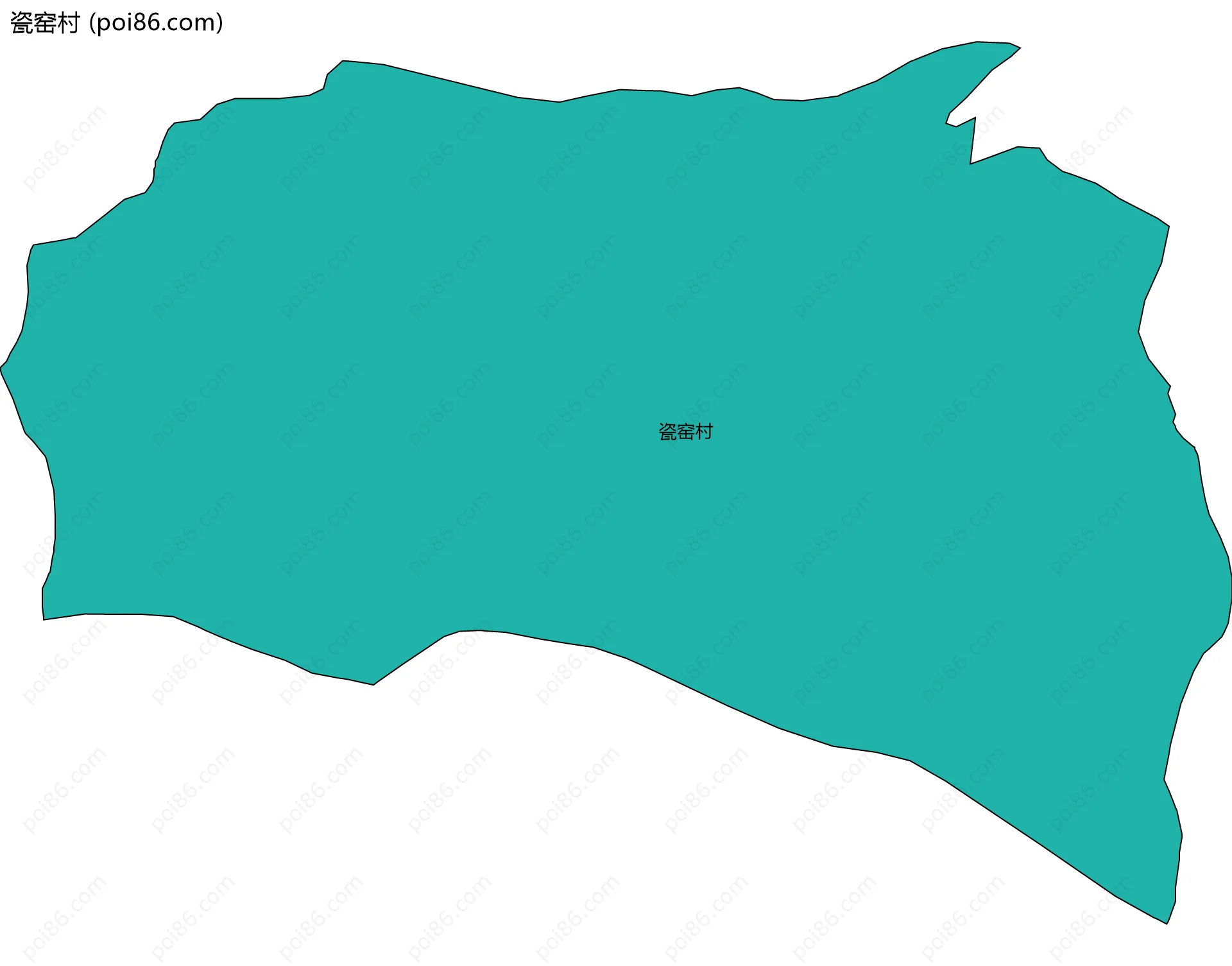 瓷窑村边界地图