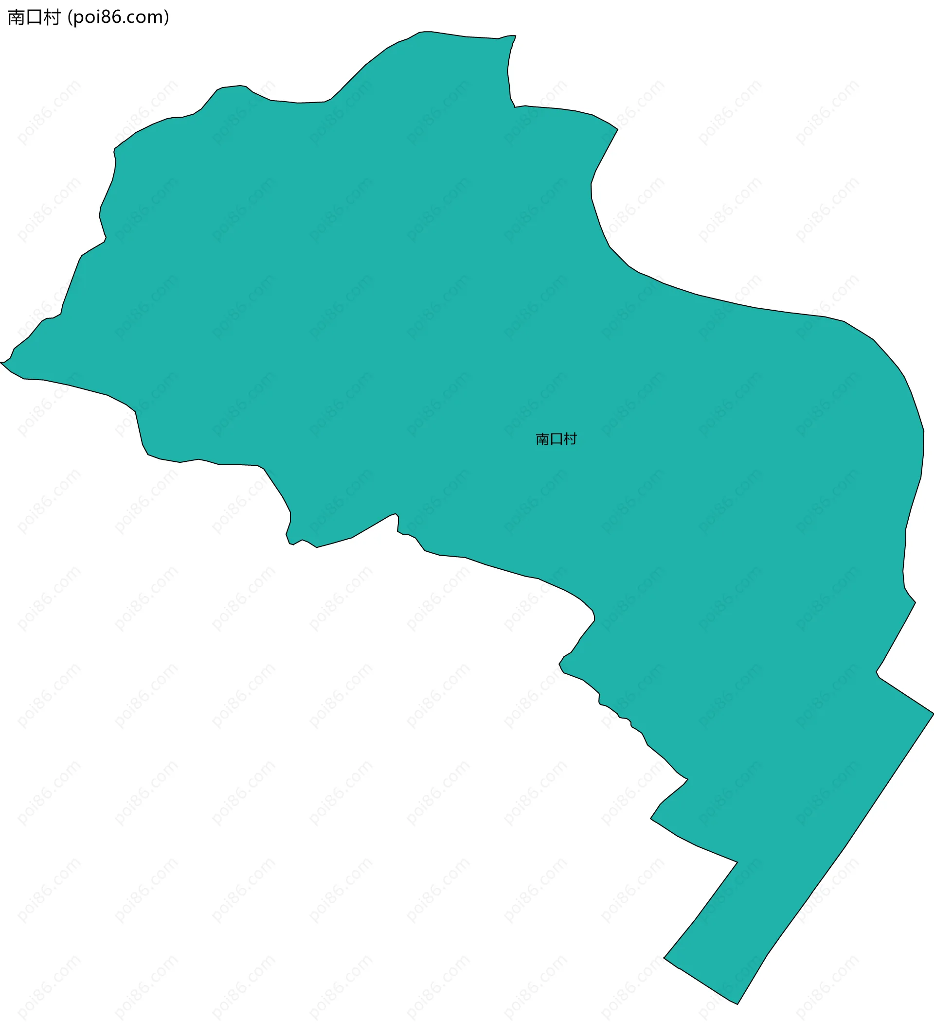 南口村边界地图