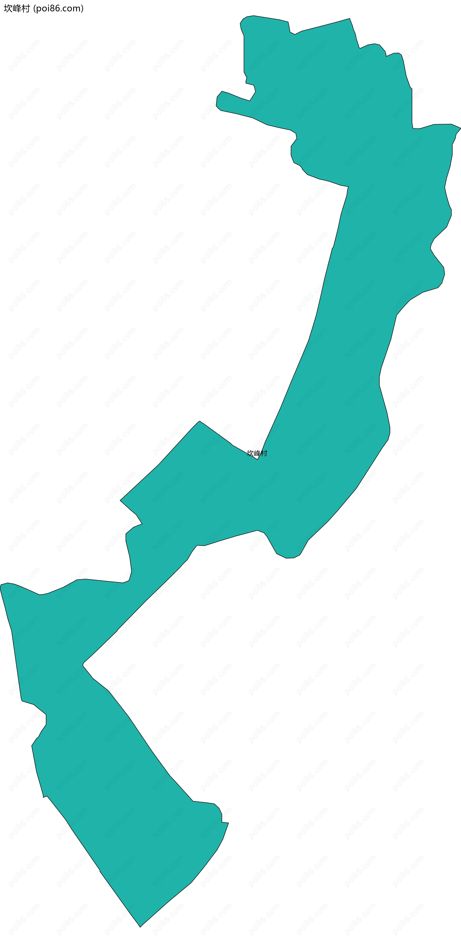 坎峰村边界地图