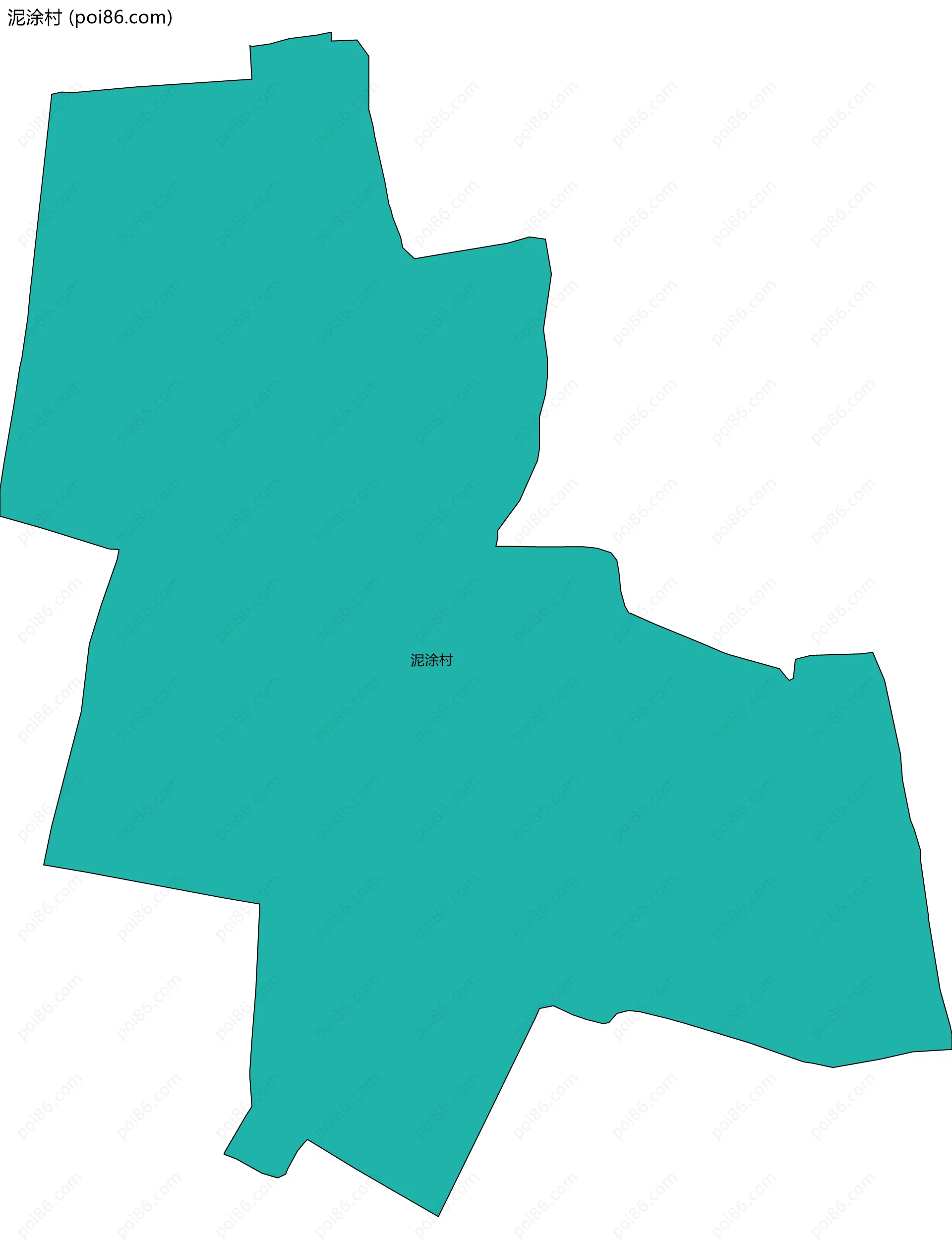 泥涂村边界地图