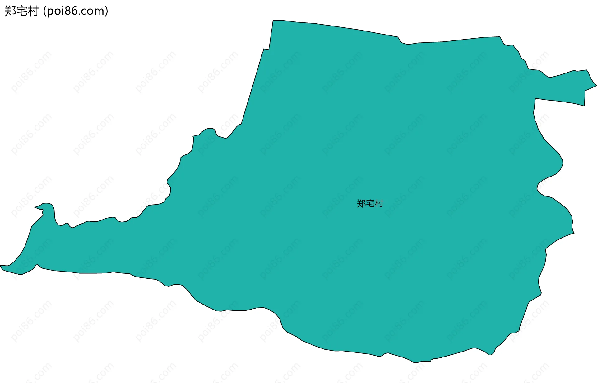 郑宅村边界地图