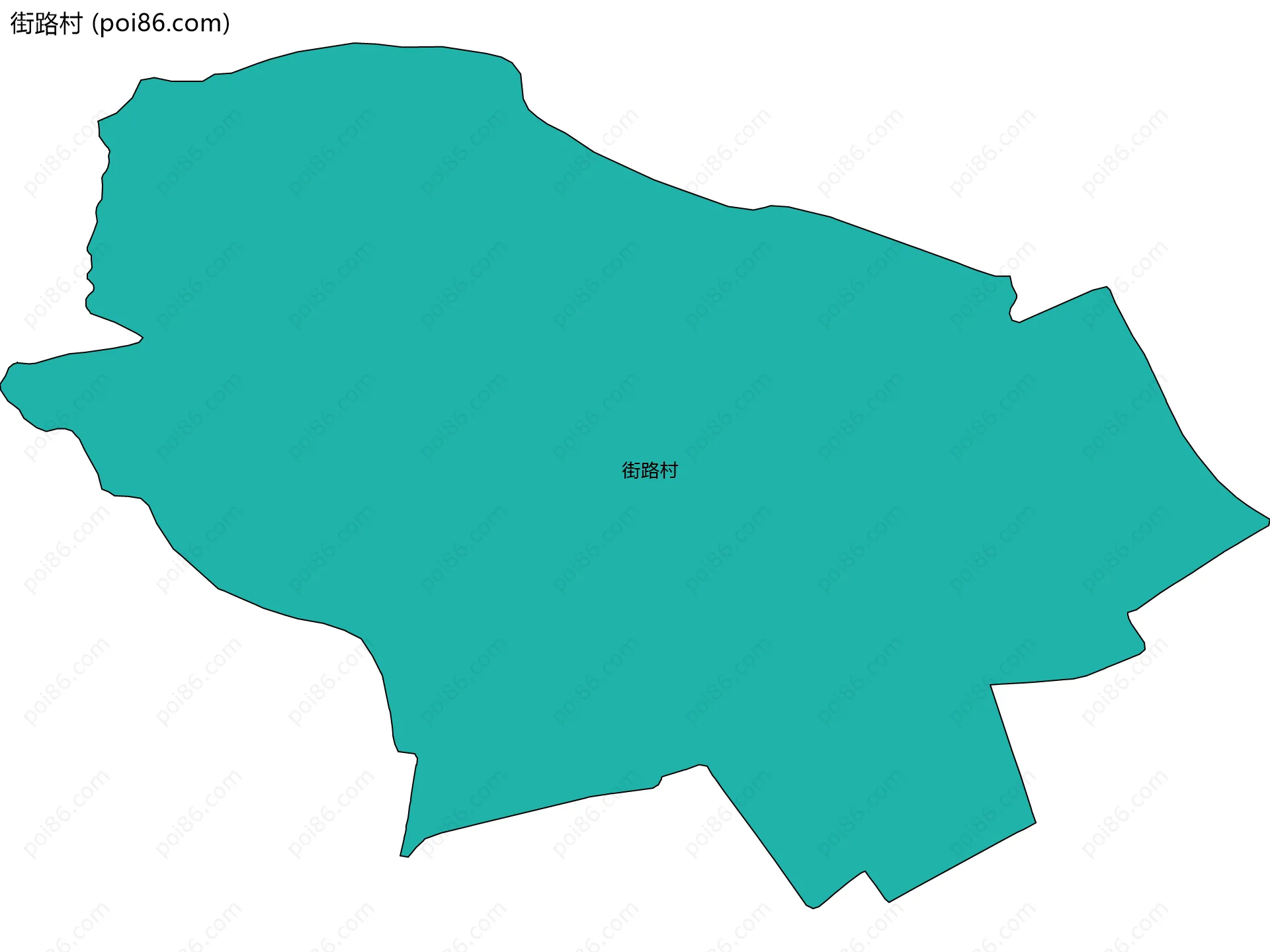 街路村边界地图