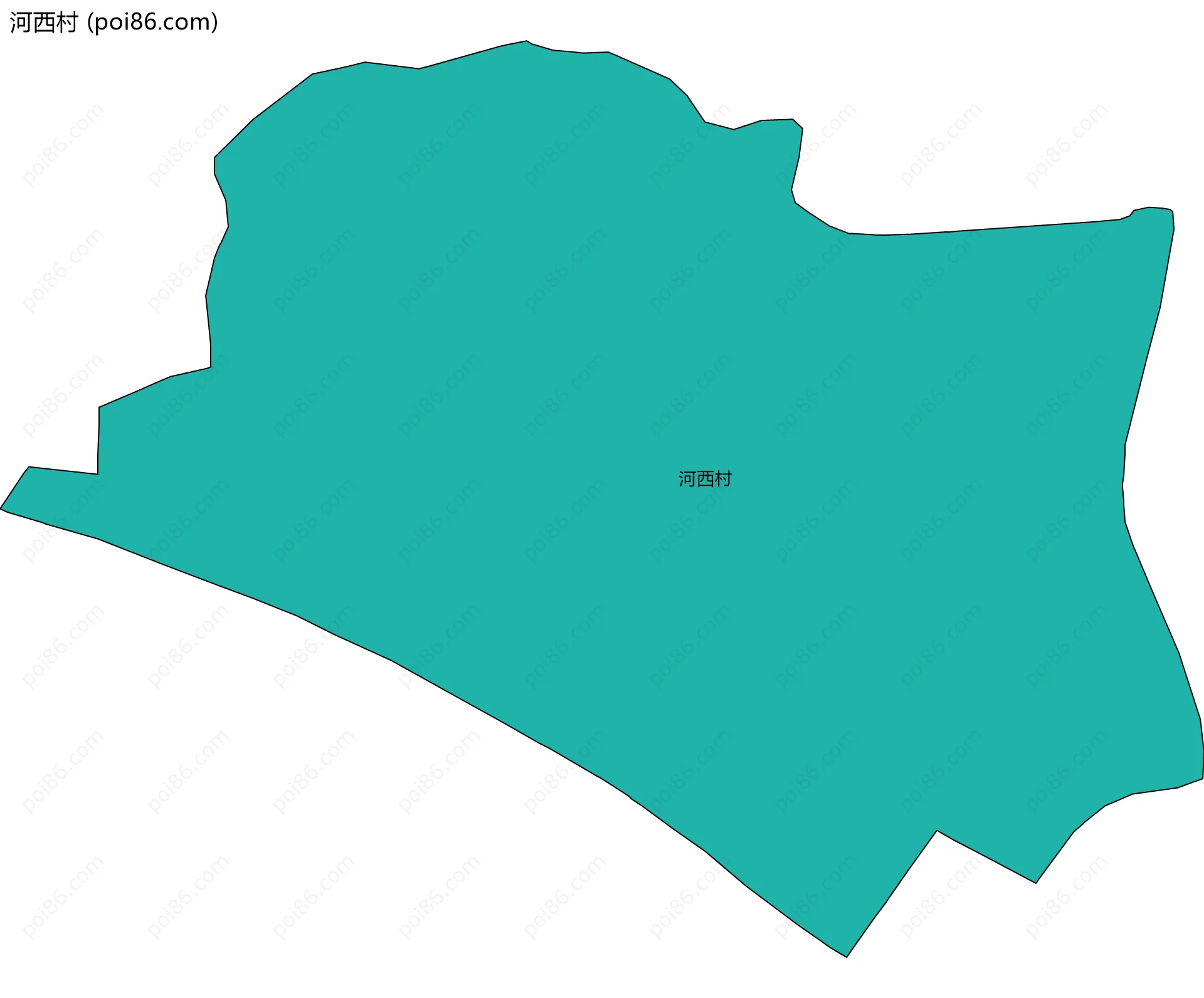 河西村边界地图