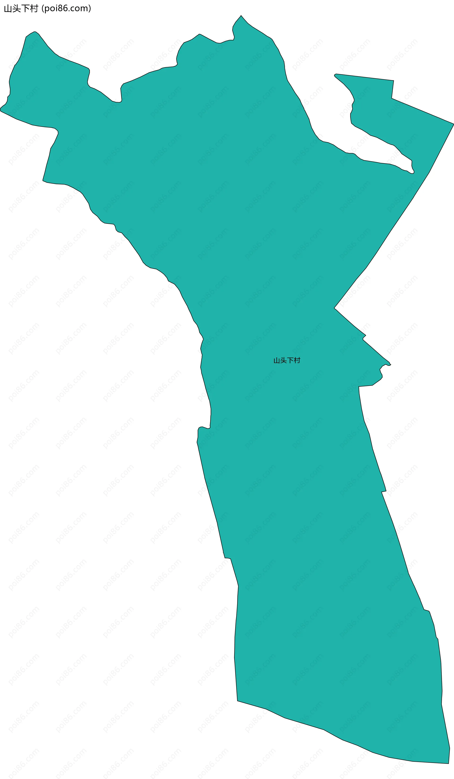 山头下村边界地图