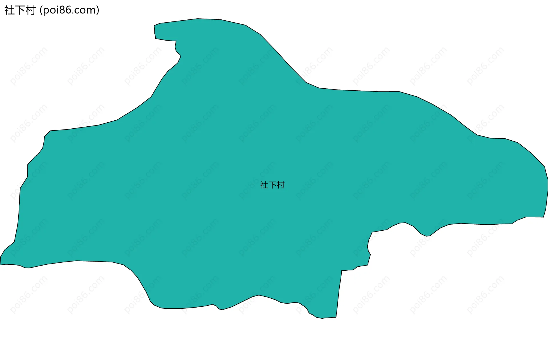 社下村边界地图