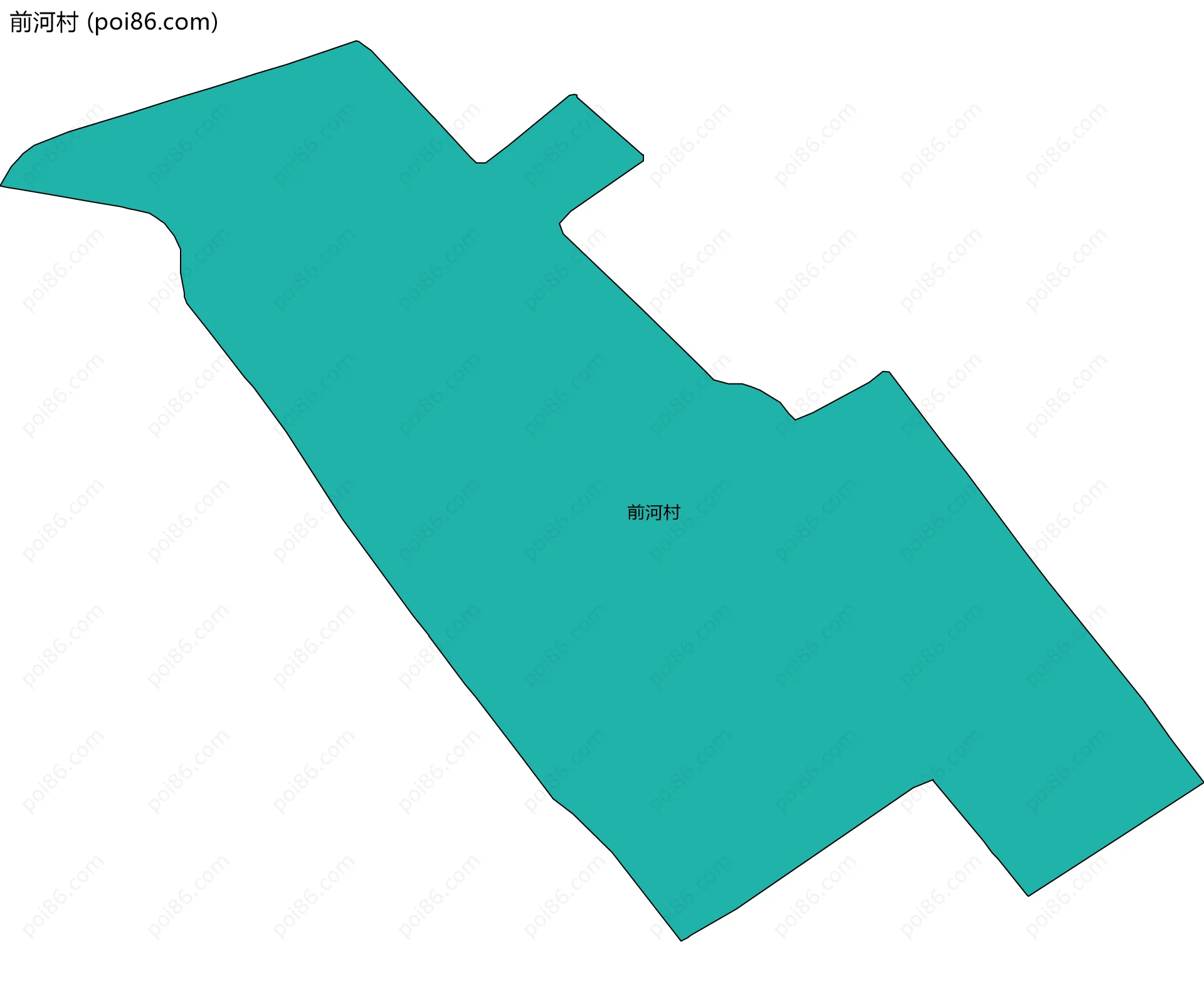 前河村边界地图