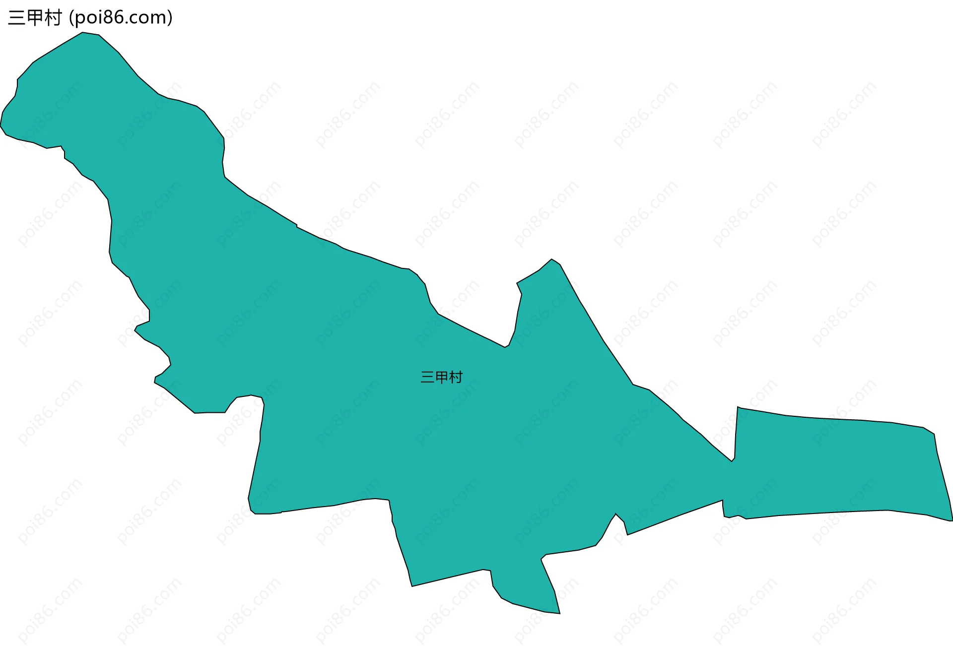 三甲村边界地图