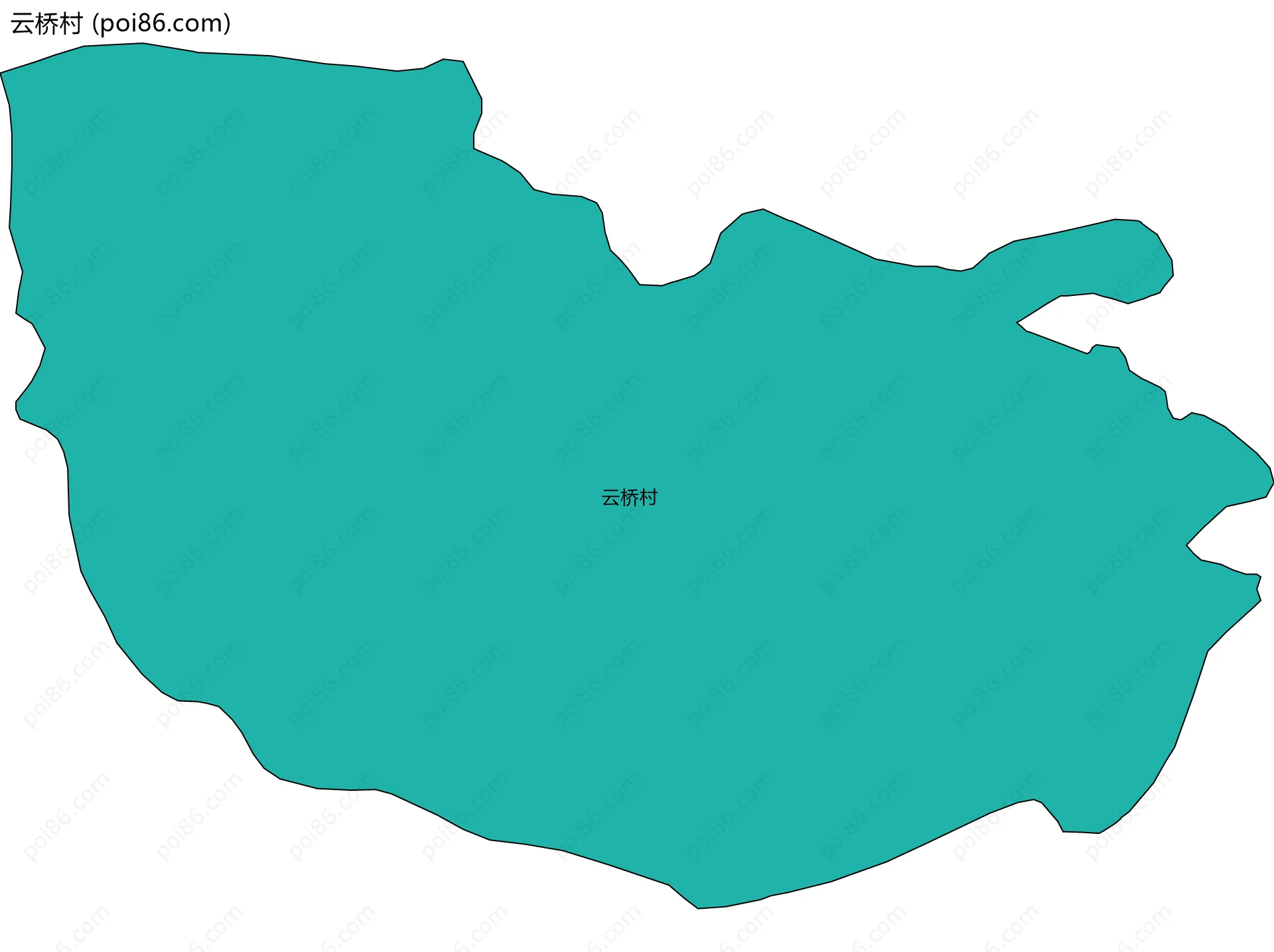云桥村边界地图