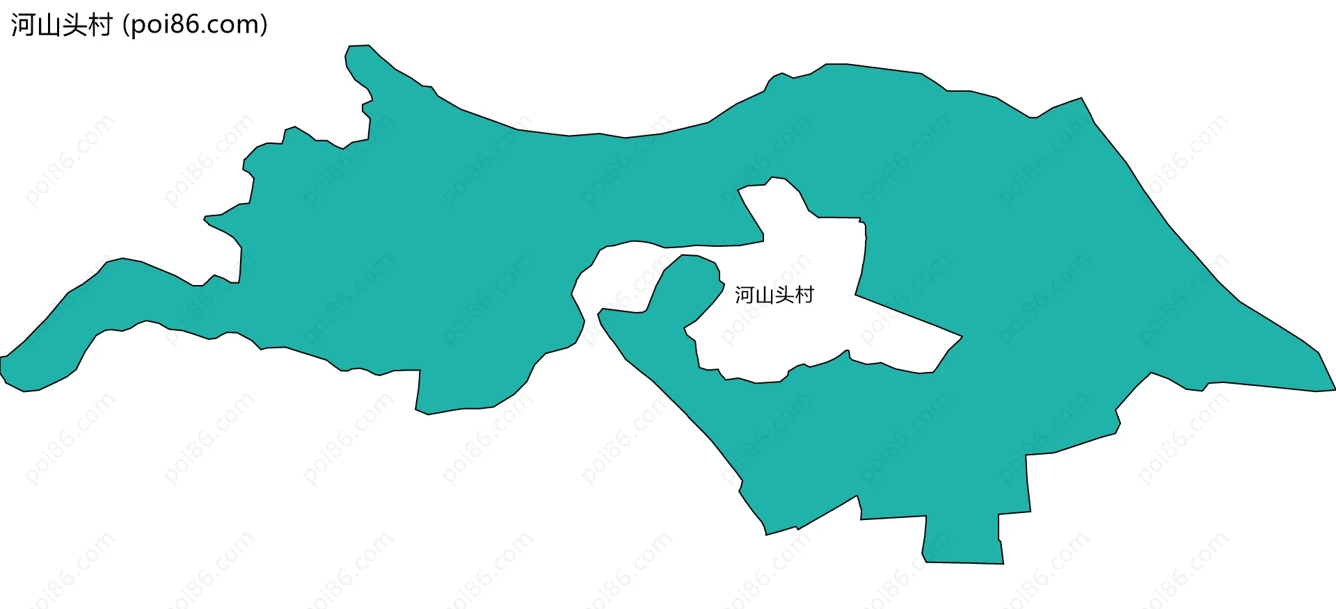 河山头村边界地图