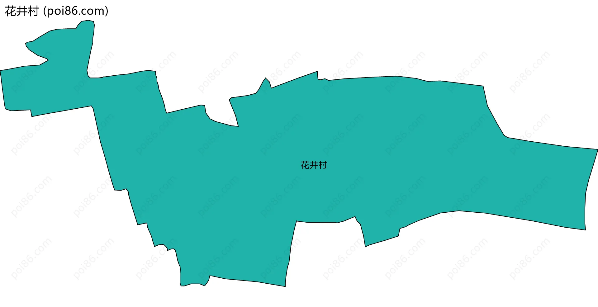 花井村边界地图