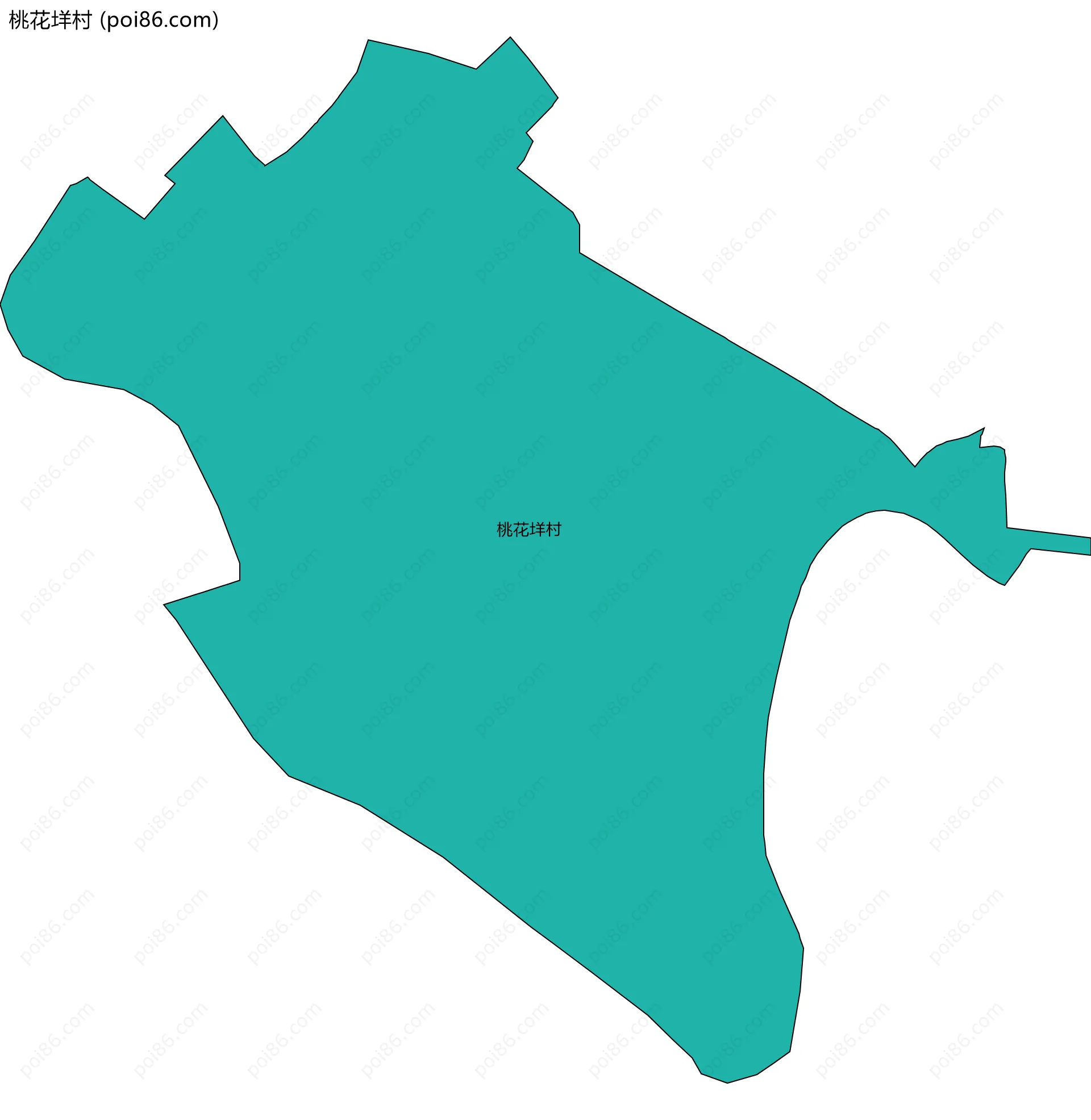 桃花垟村边界地图