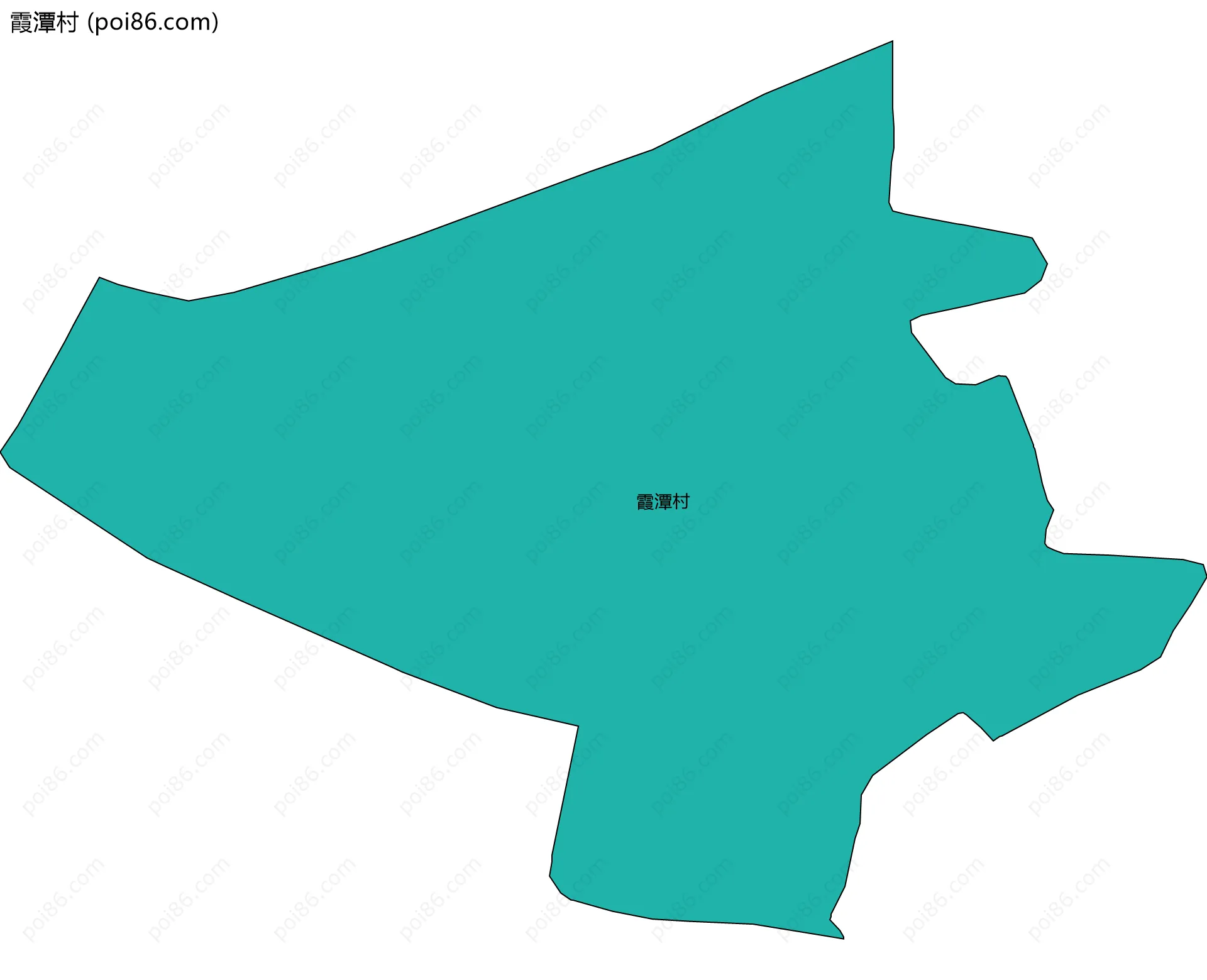 霞潭村边界地图
