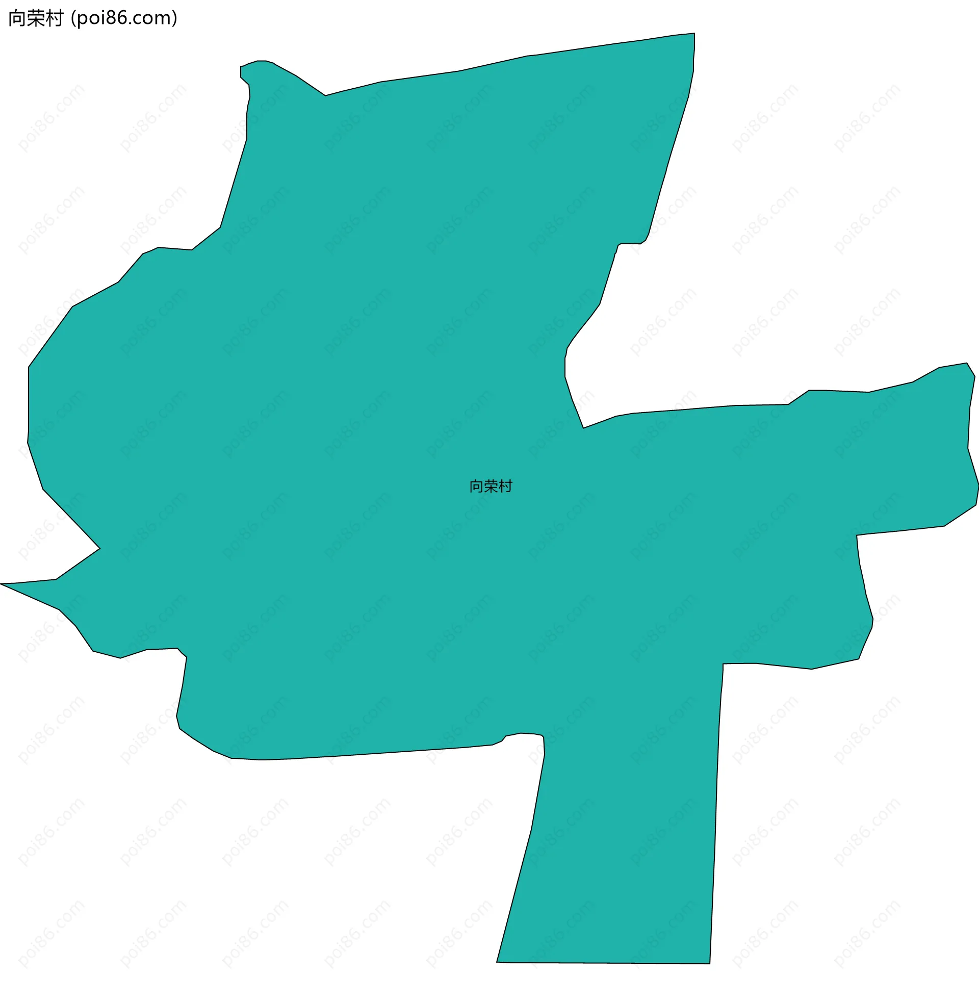 向荣村边界地图