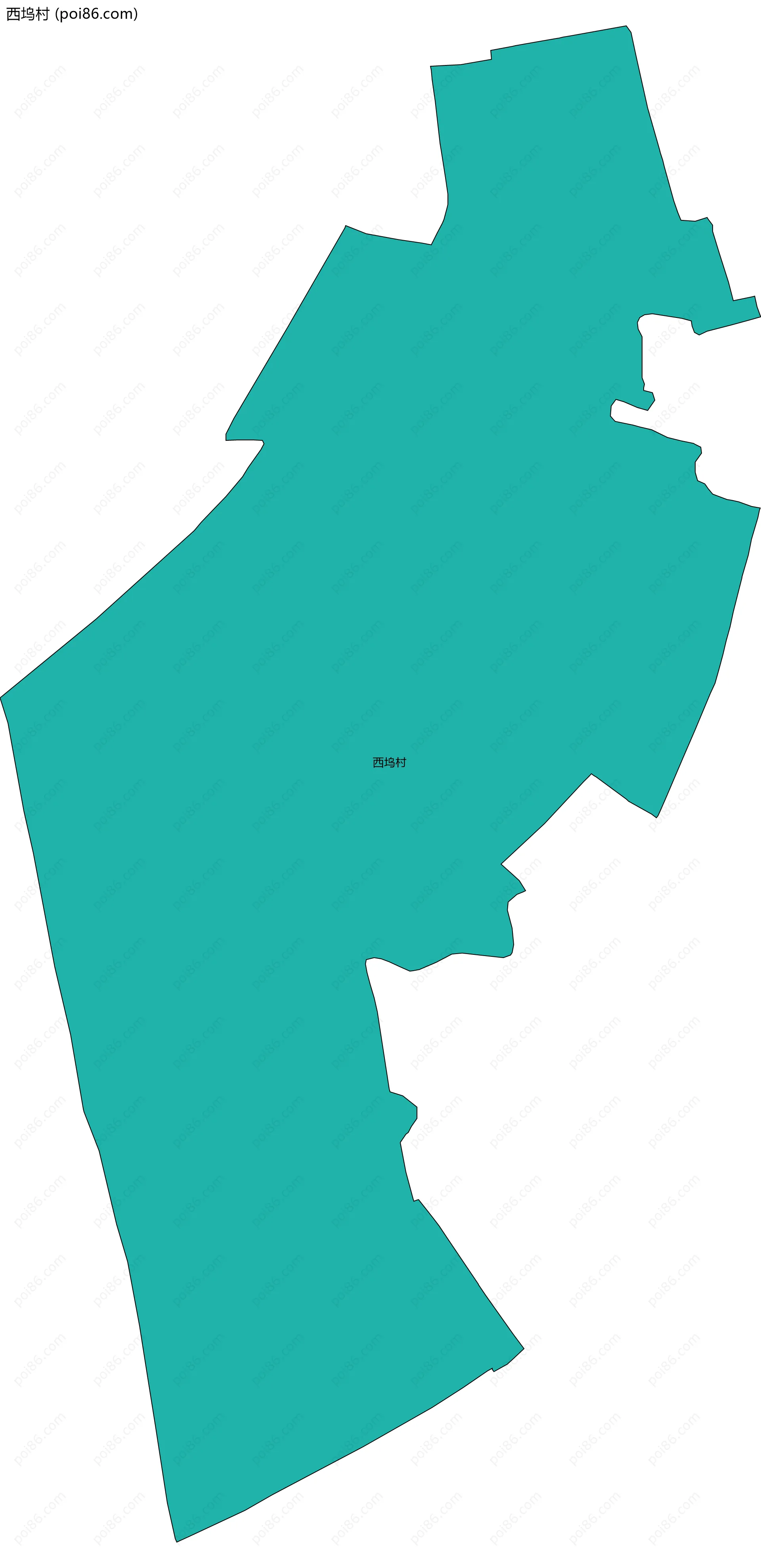 西坞村边界地图