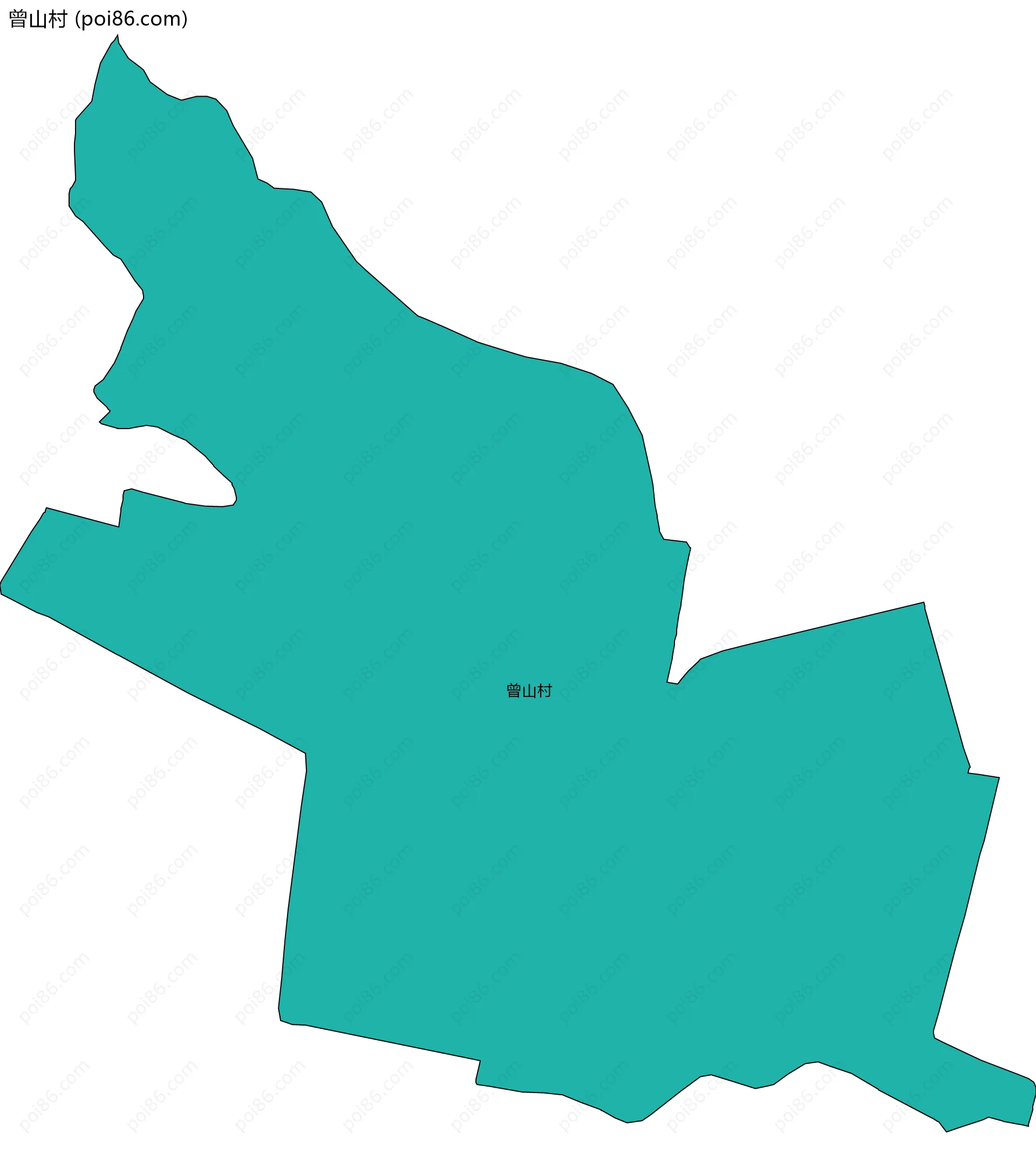 曾山村边界地图