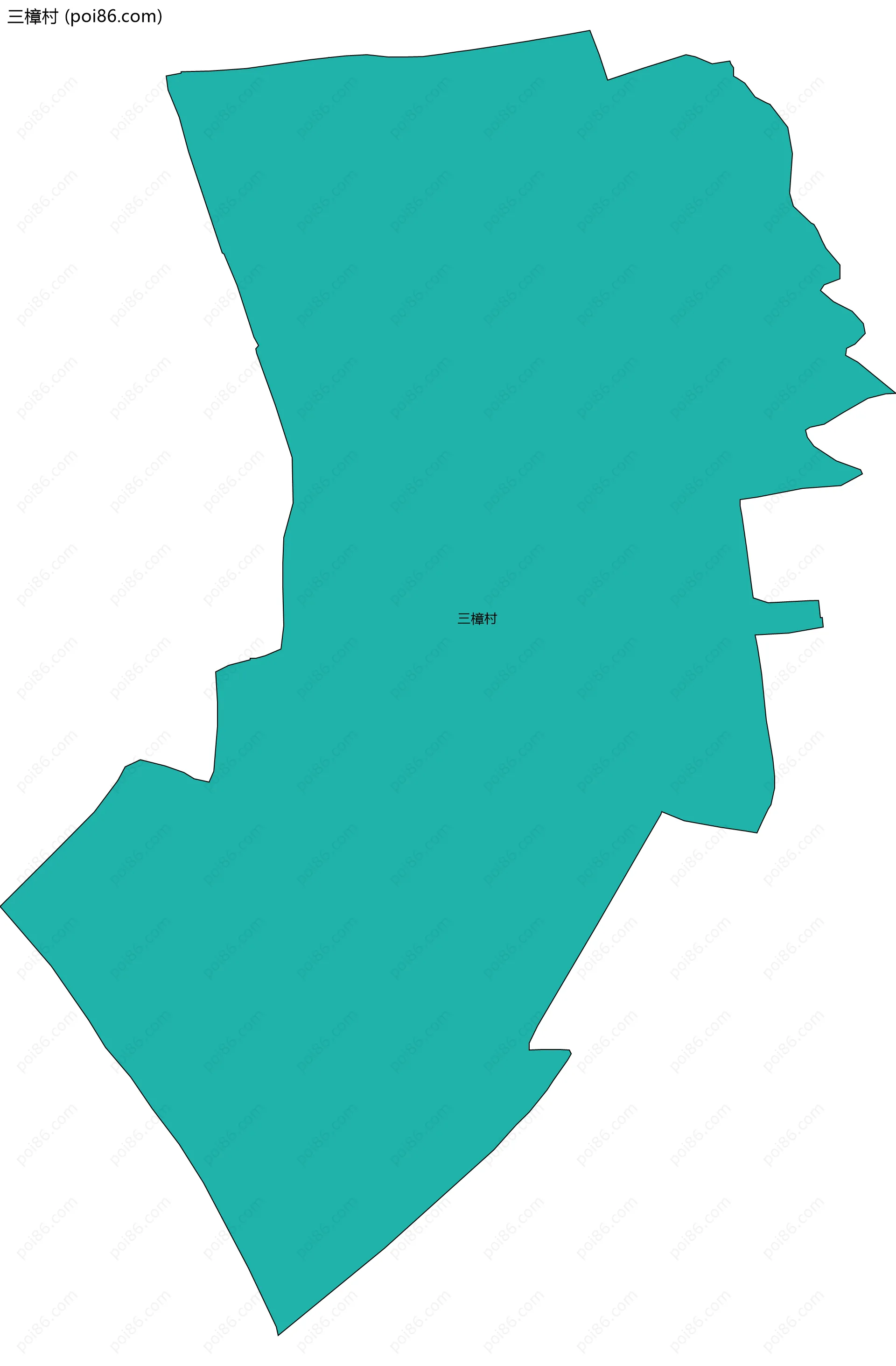 三樟村边界地图