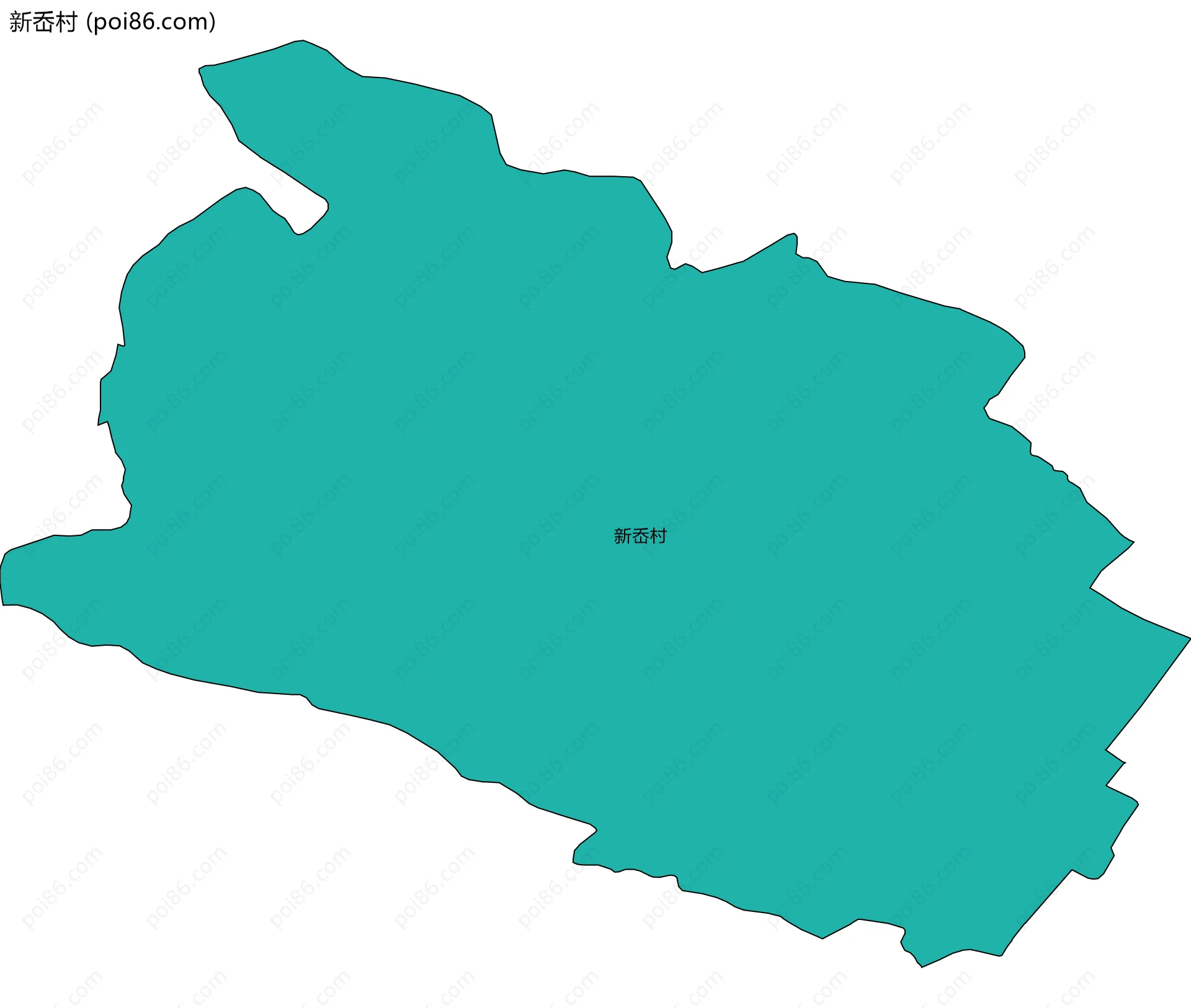 新岙村边界地图