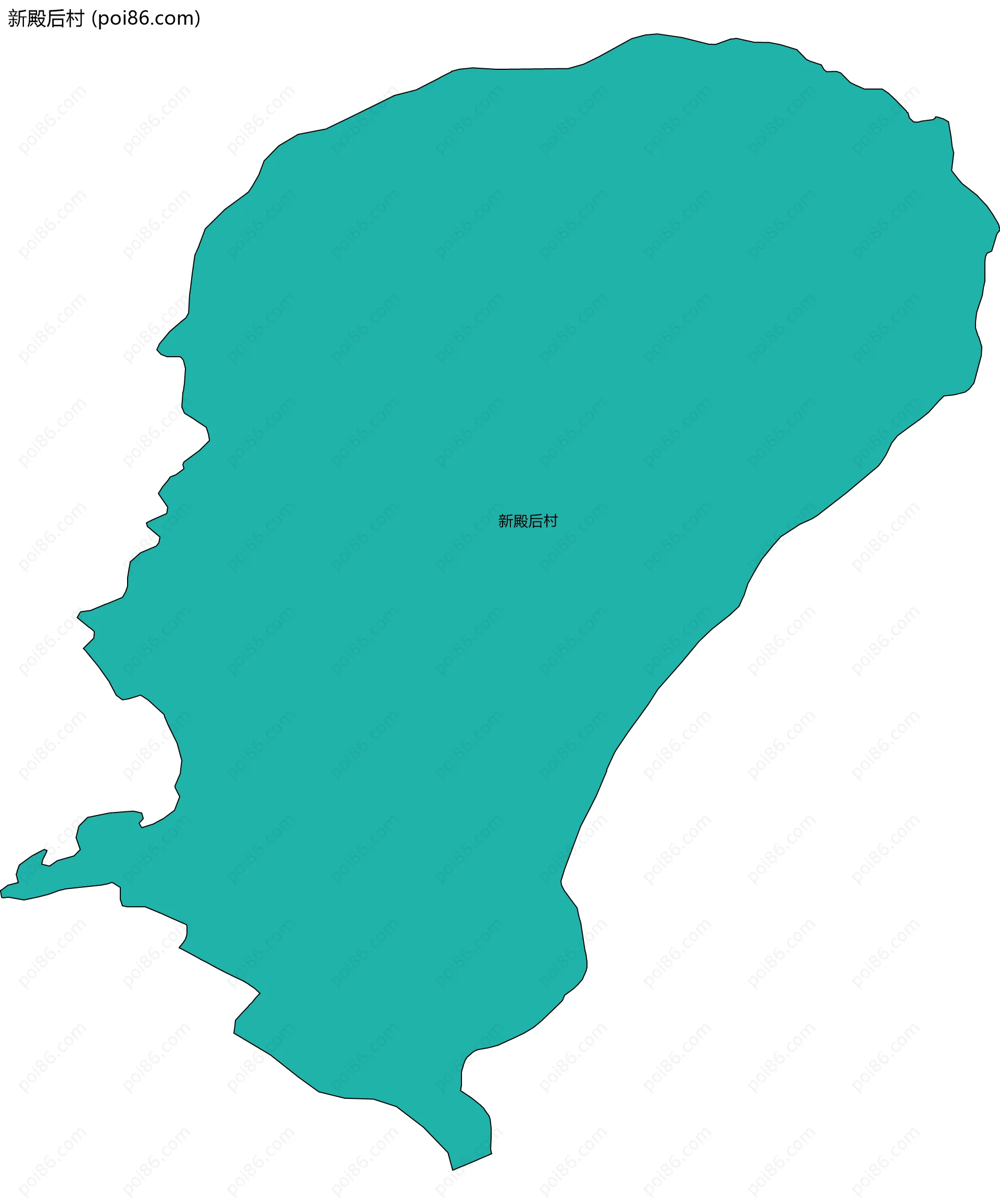 新殿后村边界地图