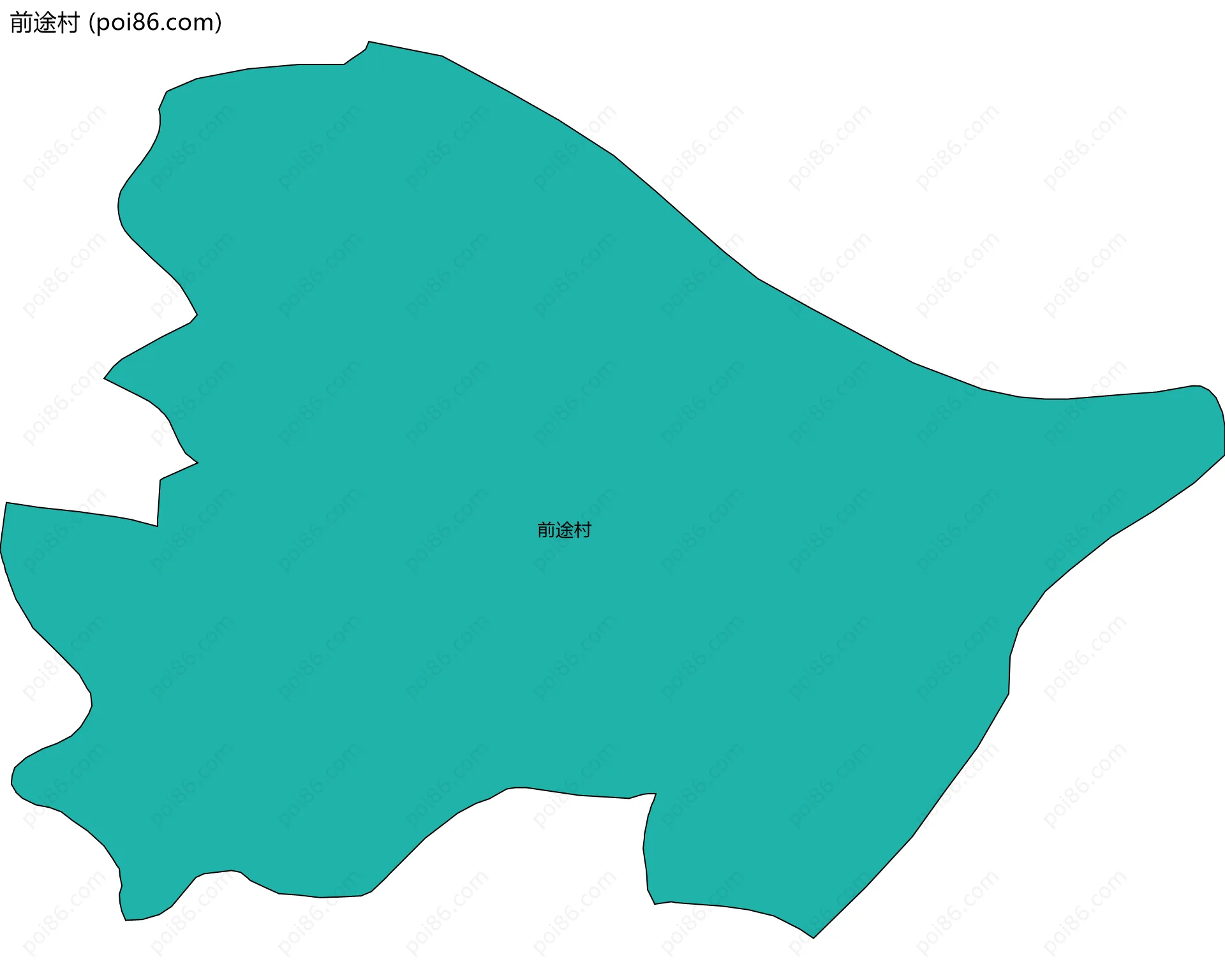 前途村边界地图