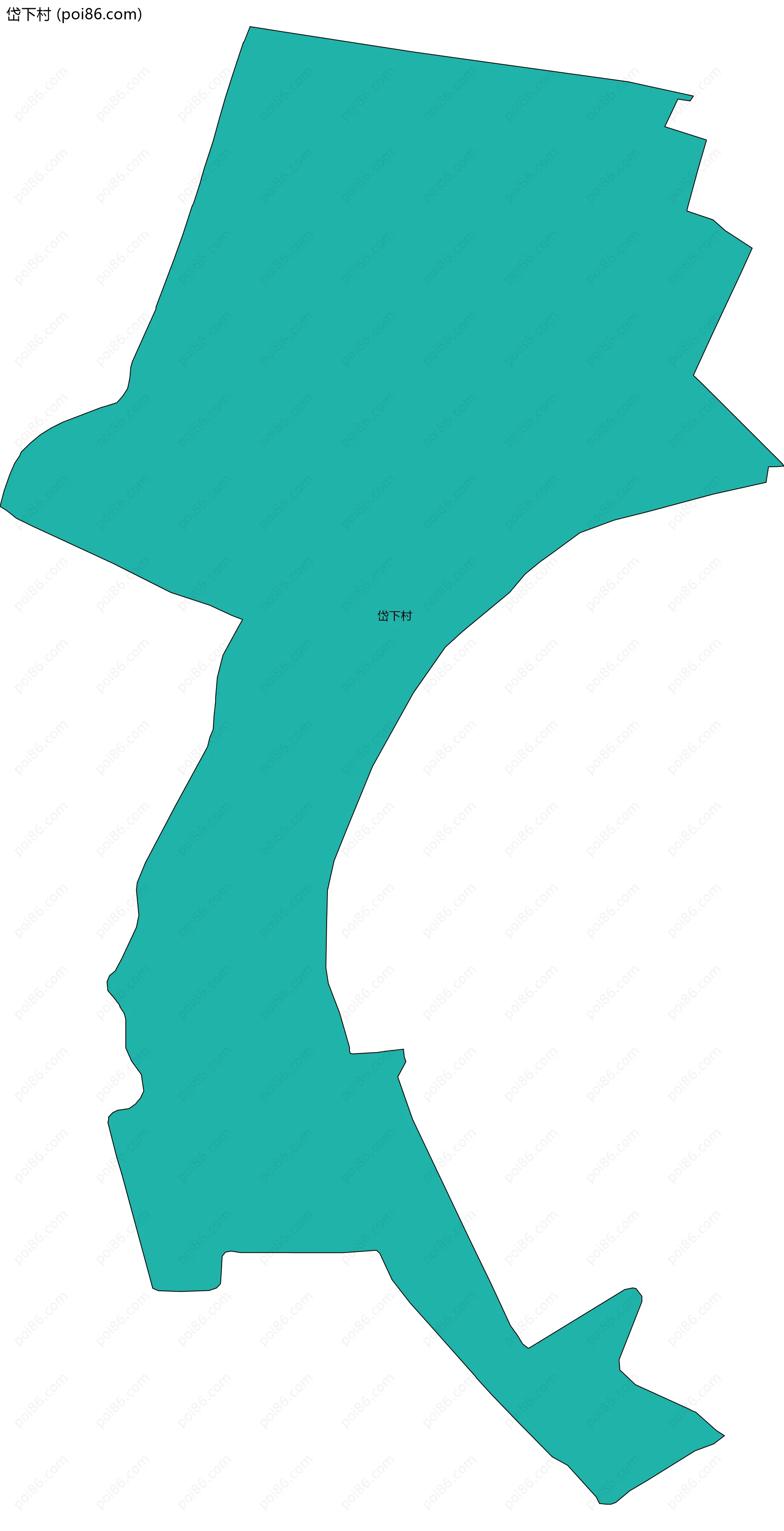 岱下村边界地图