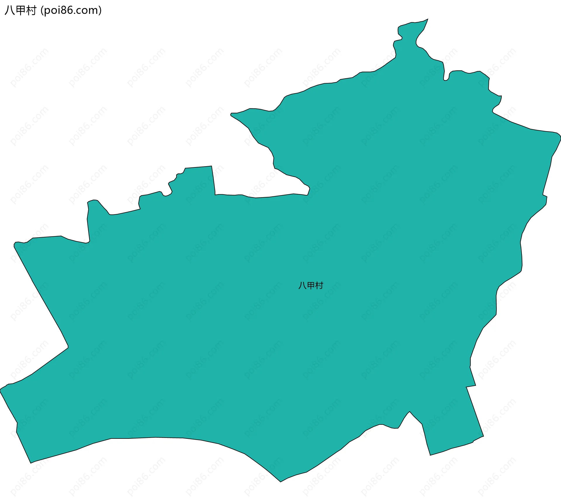 八甲村边界地图
