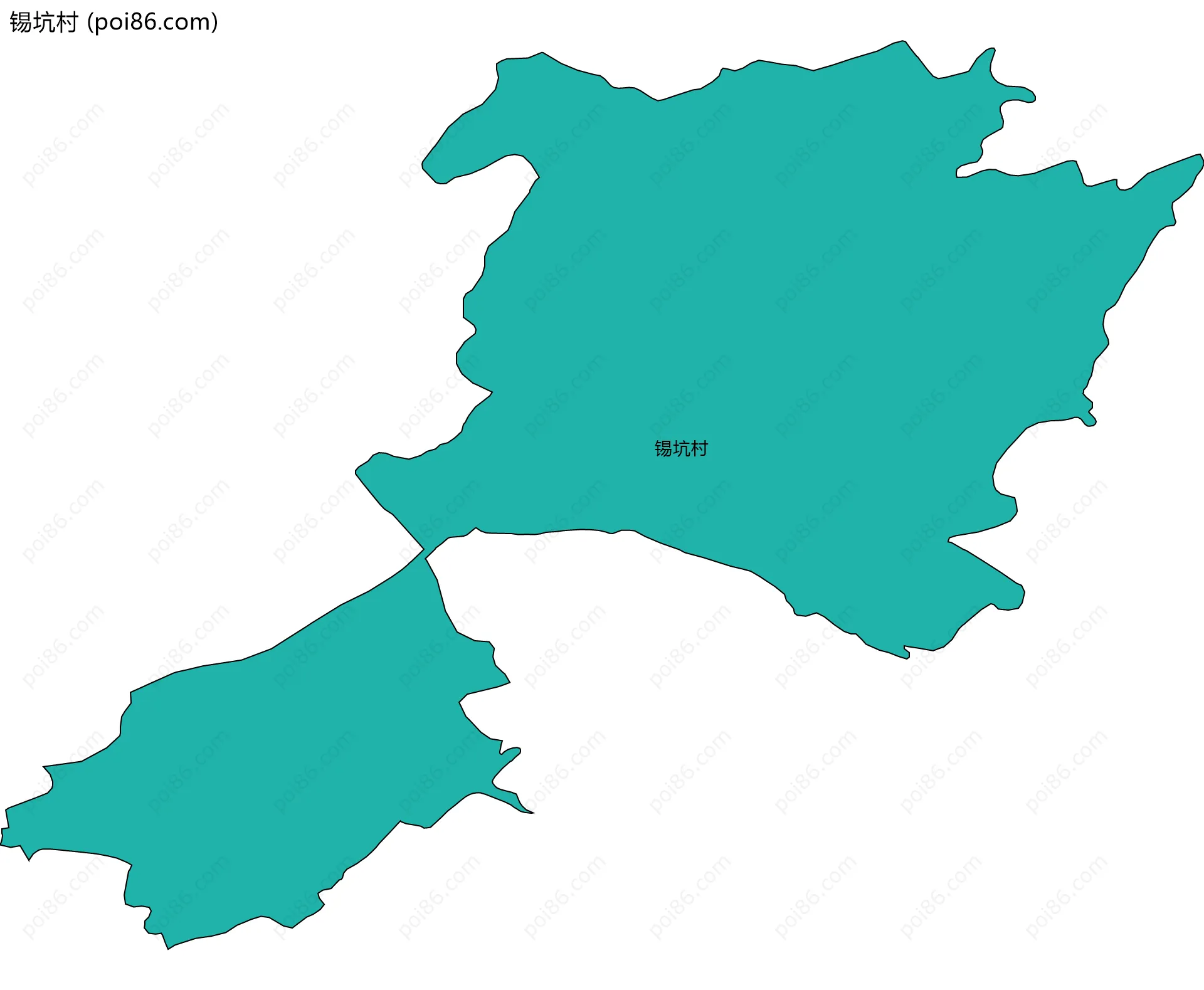 锡坑村边界地图