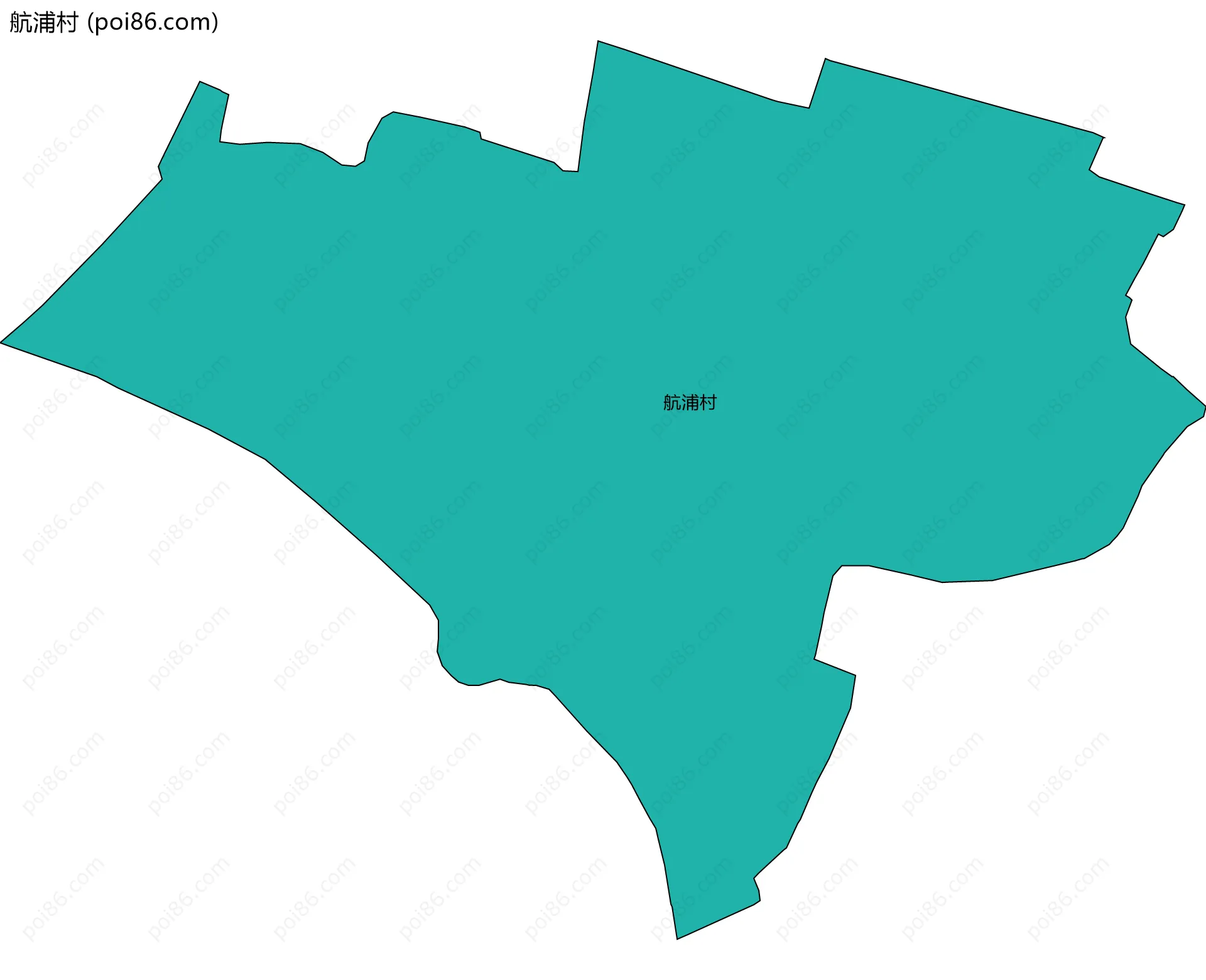 航浦村边界地图