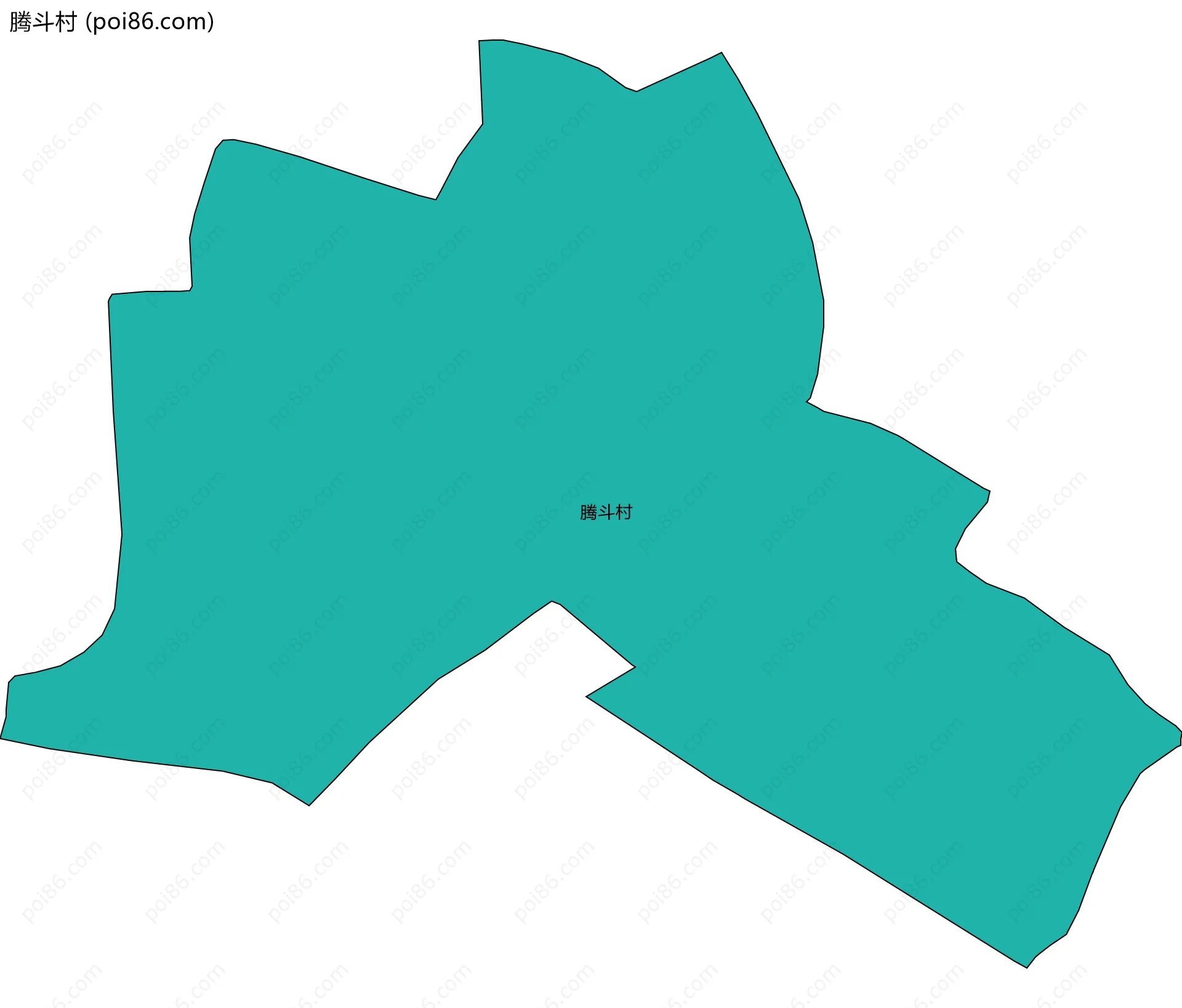 腾斗村边界地图