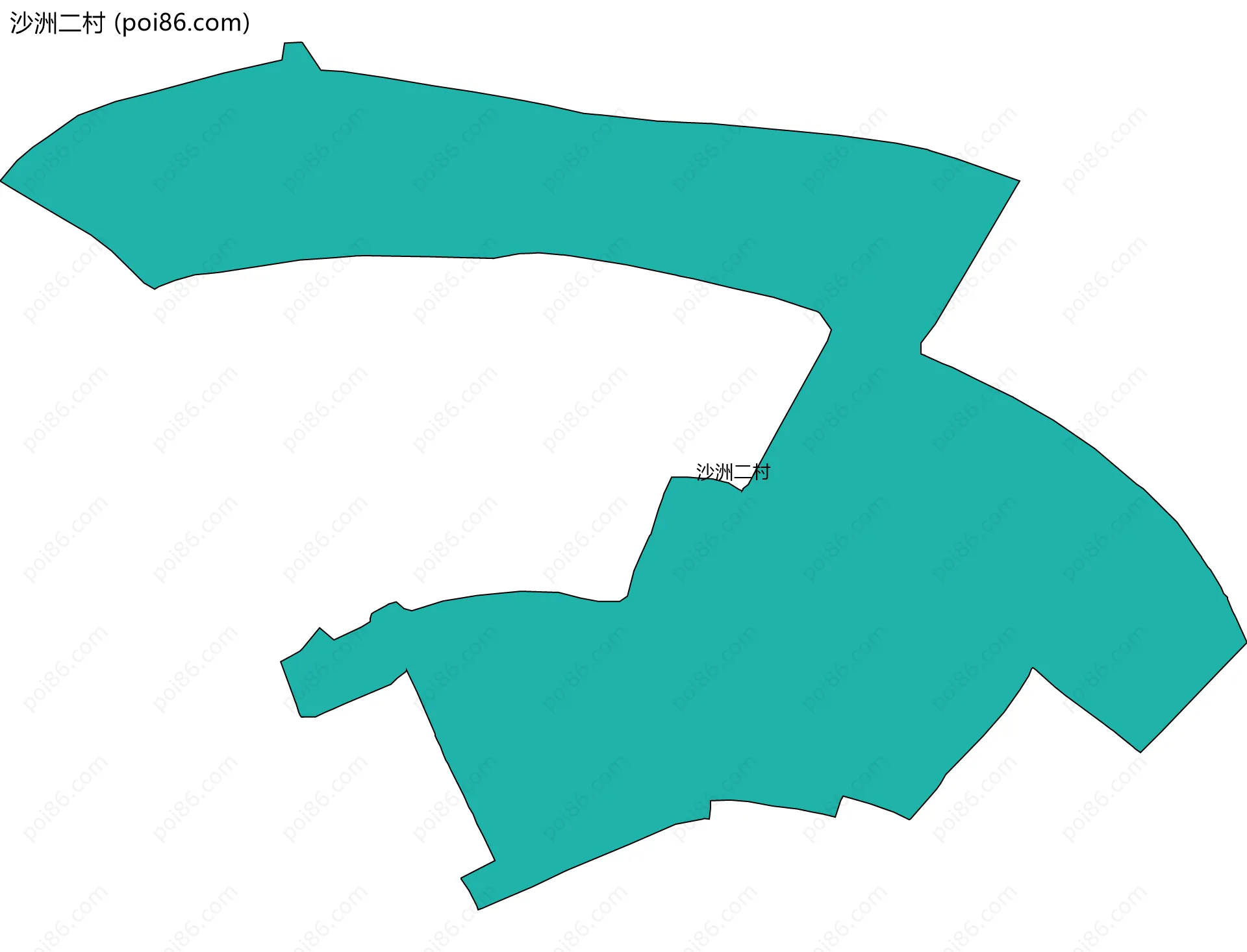沙洲二村边界地图
