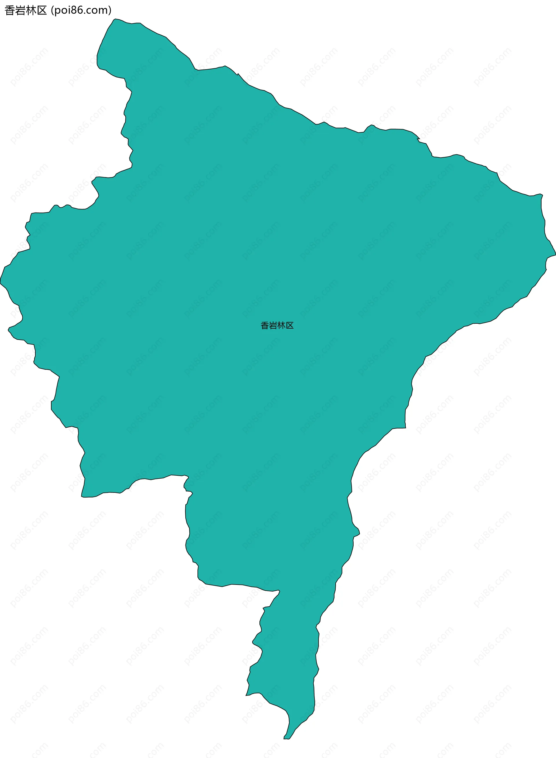 香岩林区边界地图