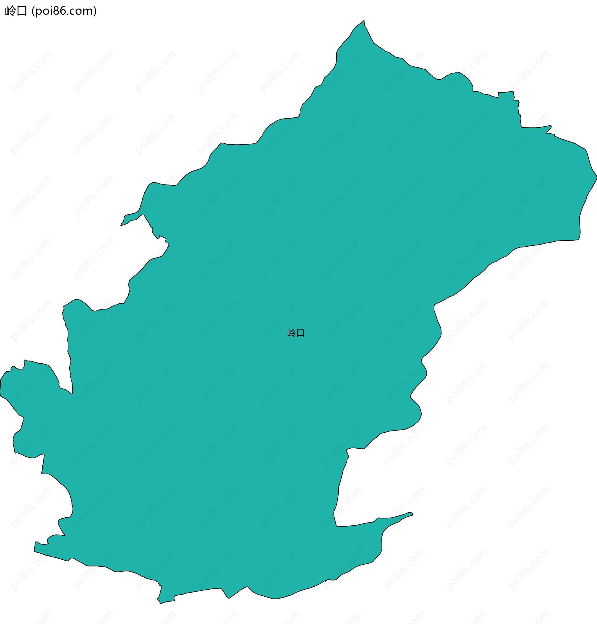 岭口边界地图