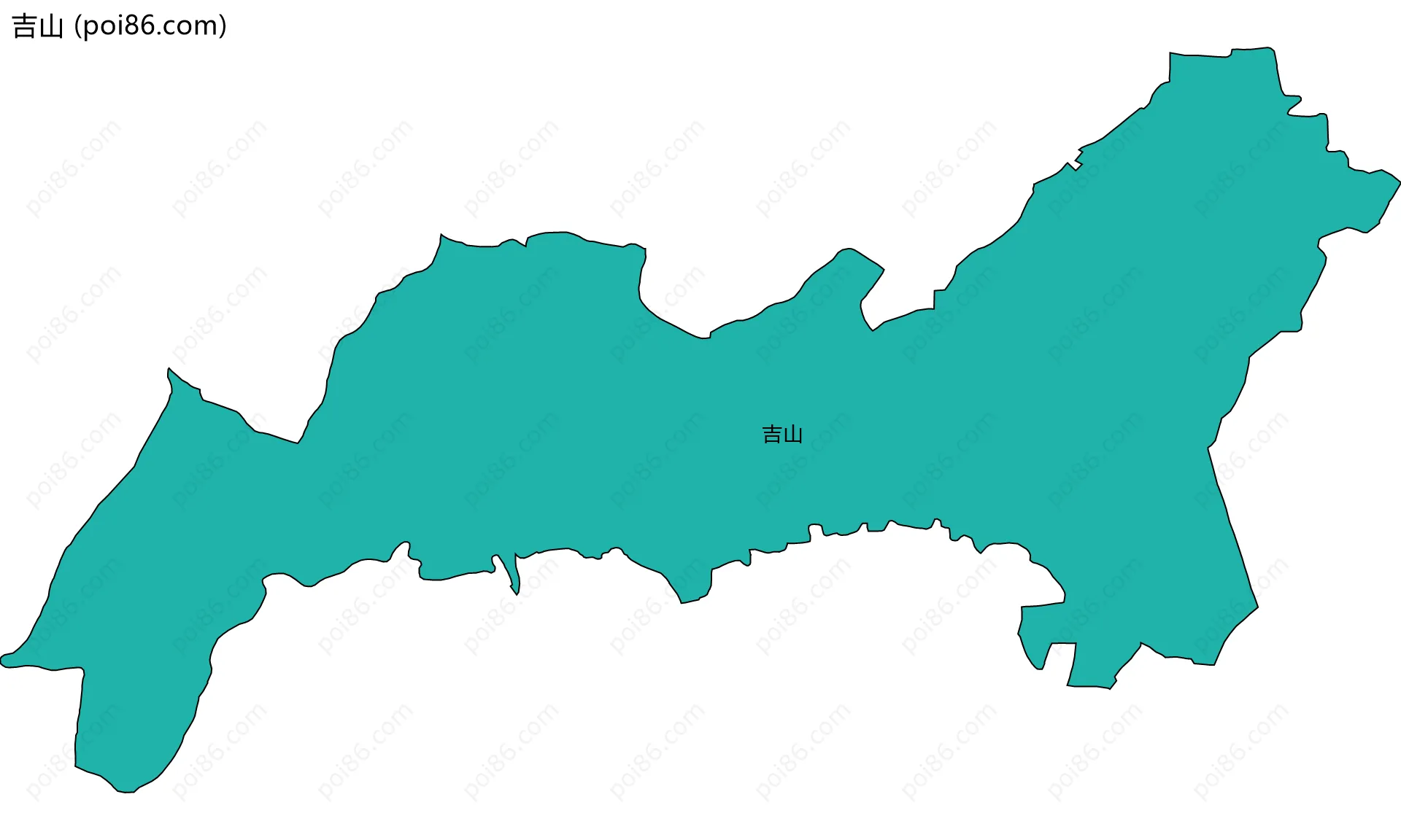 吉山边界地图
