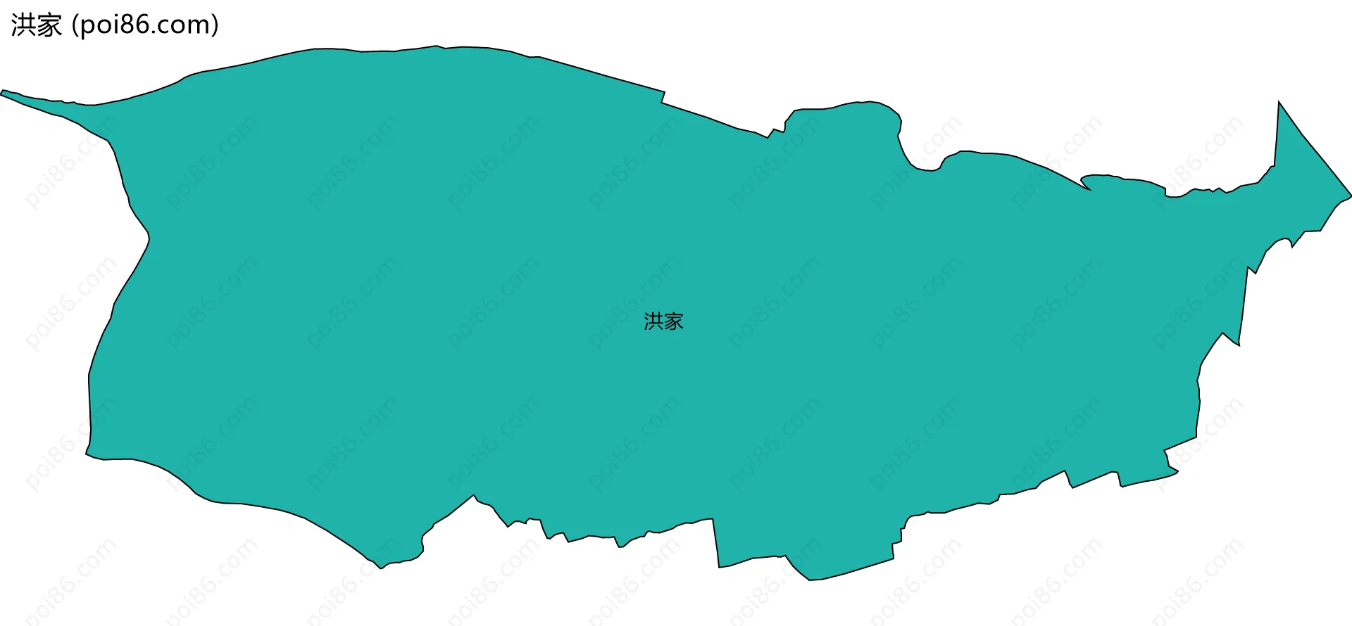 洪家边界地图
