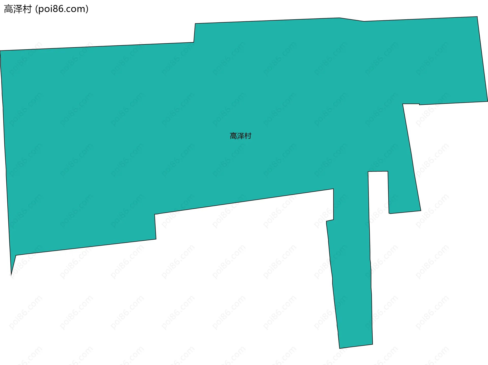 高泽村边界地图