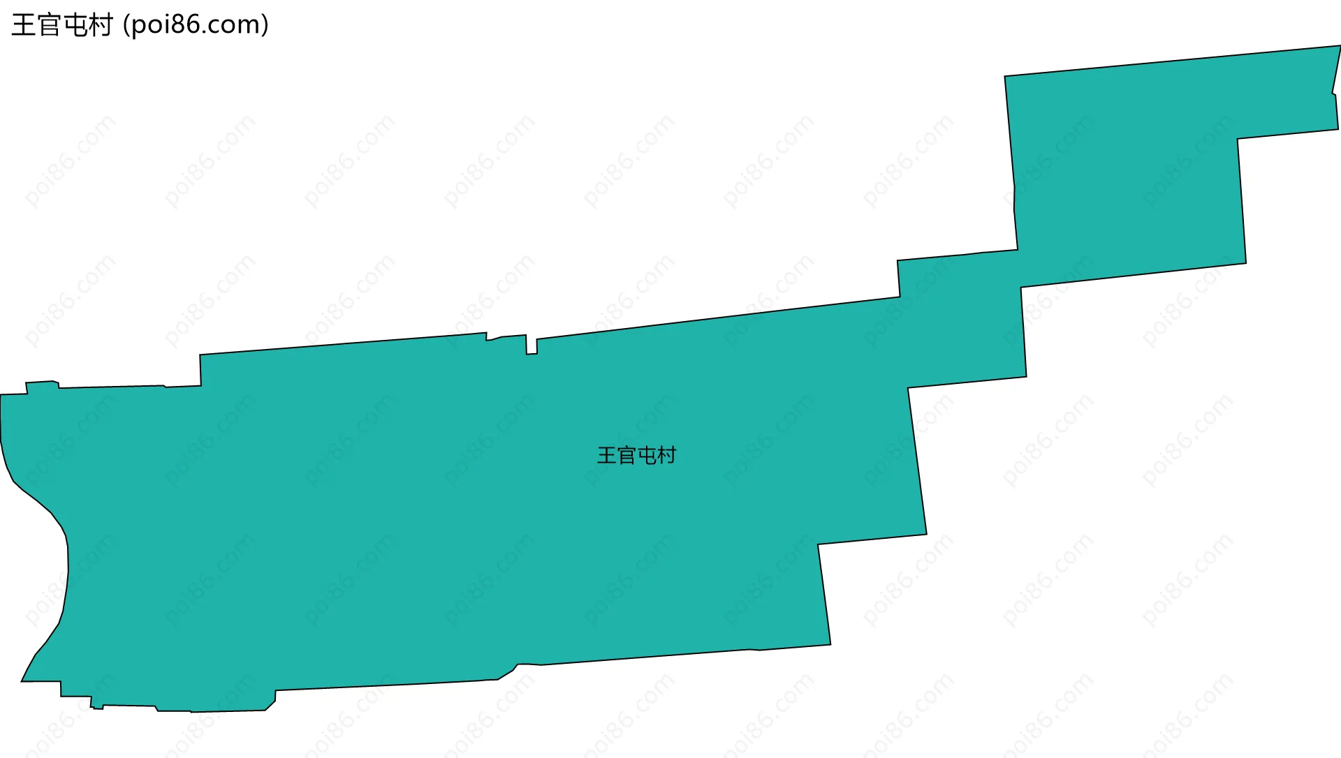 王官屯村边界地图