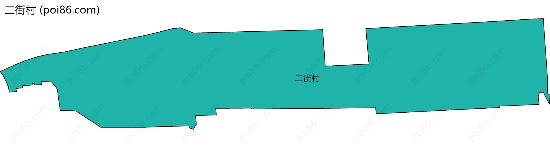 二街村边界地图