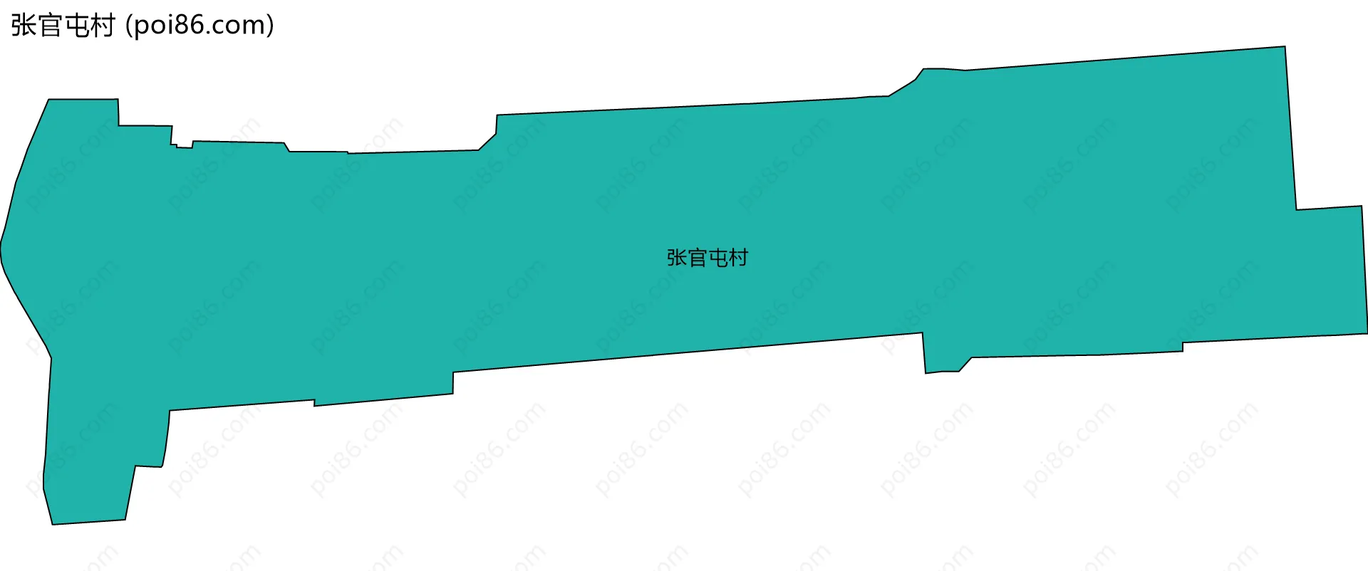 张官屯村边界地图