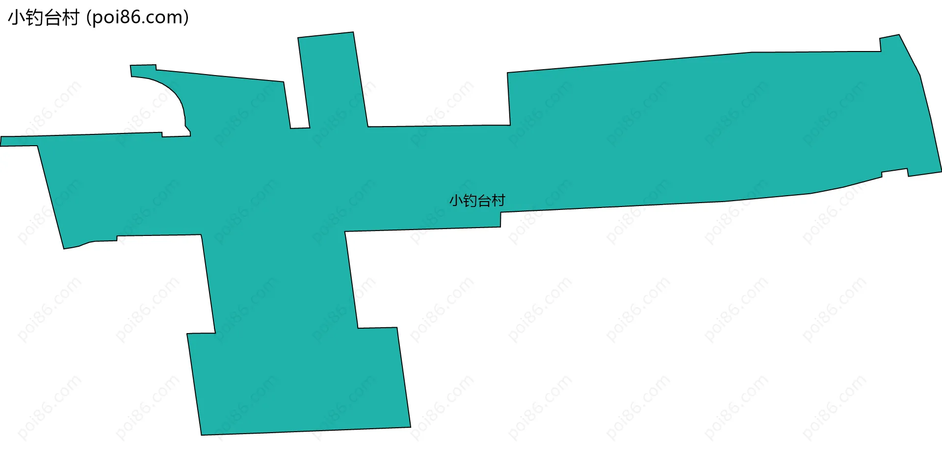 小钓台村边界地图