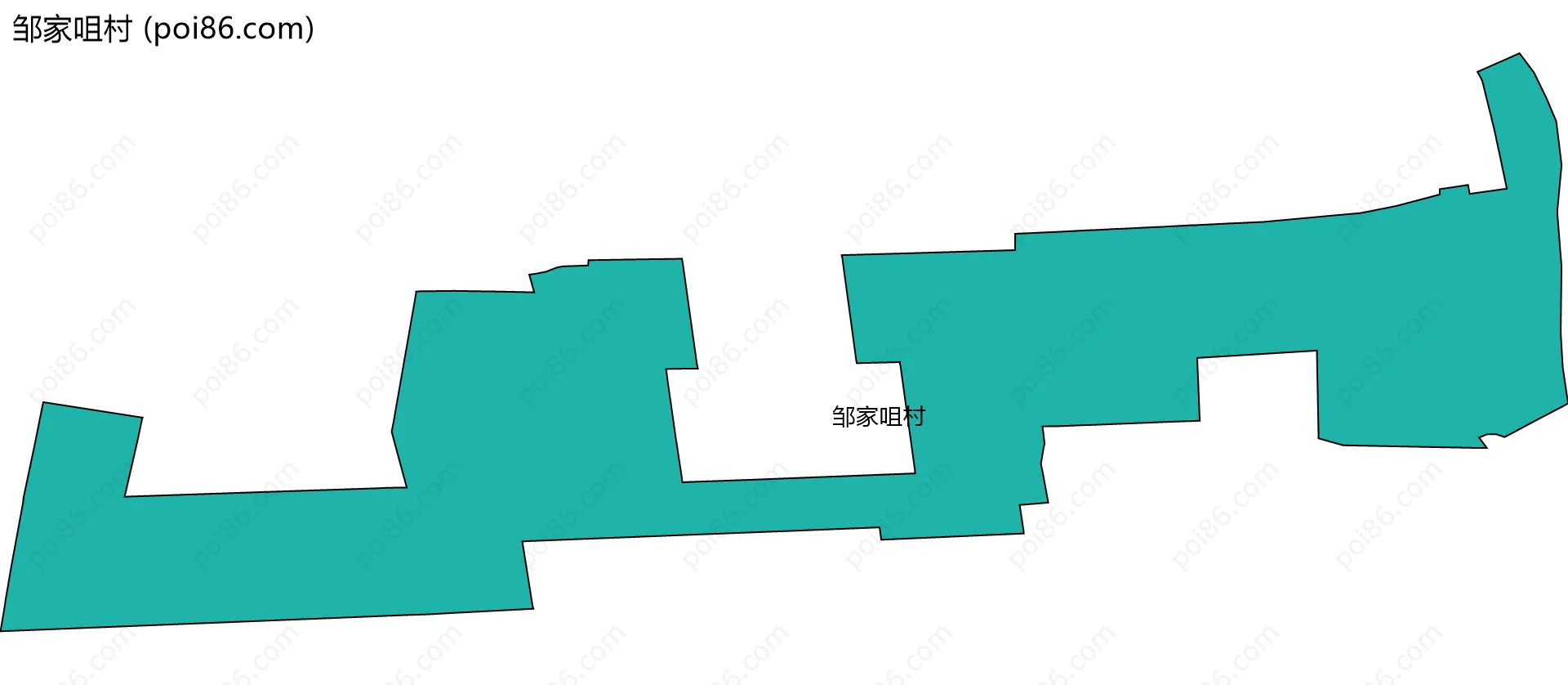 邹家咀村边界地图