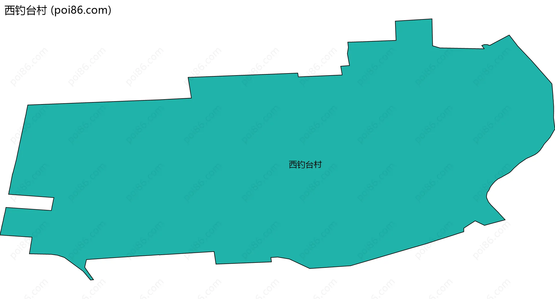 西钓台村边界地图