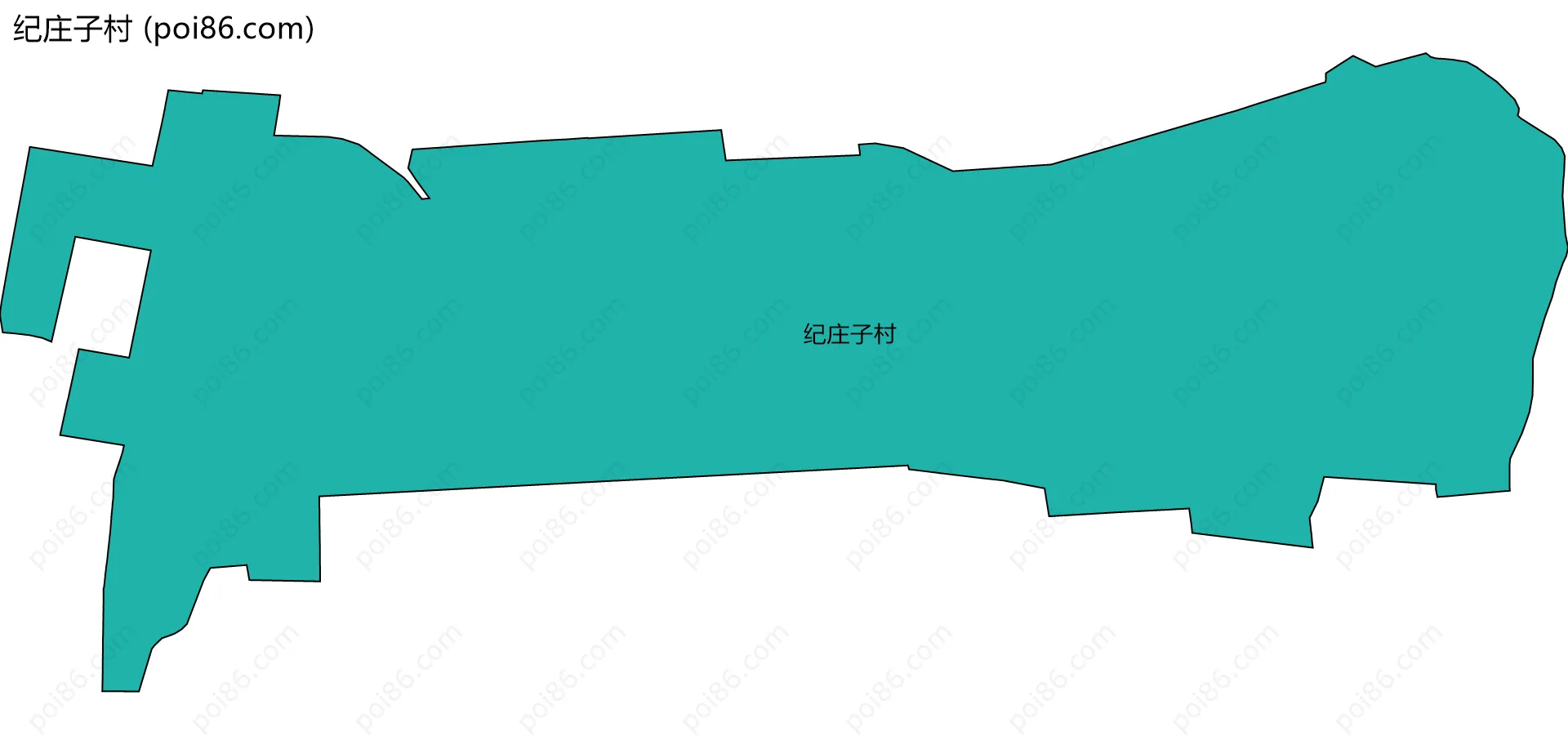 纪庄子村边界地图